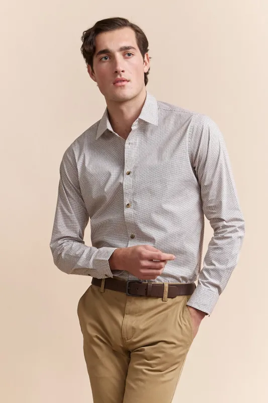 Print stretch shirt sold by Tristan Style