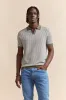 Jacquard johnny collar polo sold by Tristan Style