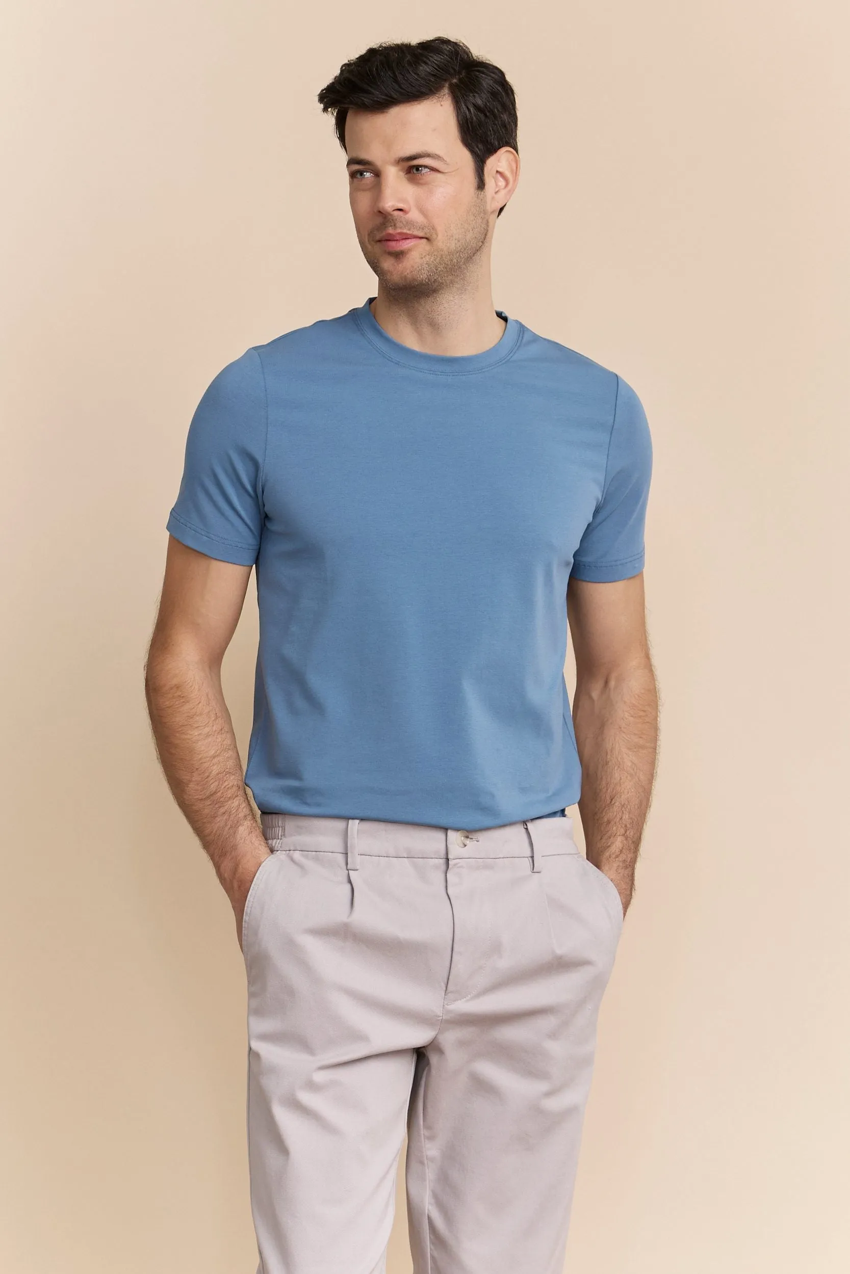 Basic crew neck T-shirt sold by Tristan Style product image thumbnail 2