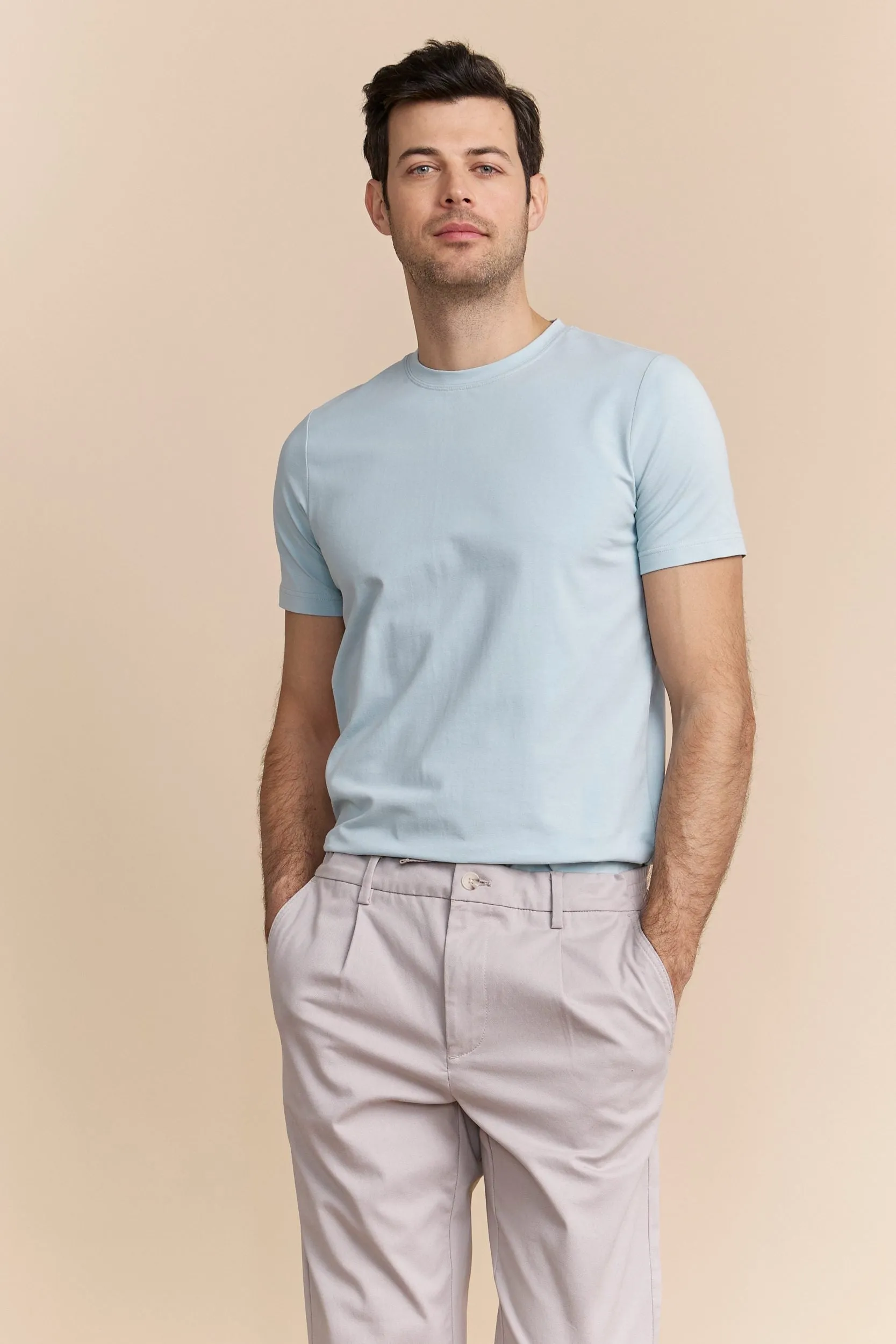 Basic crew neck T-shirt sold by Tristan Style product image thumbnail 3