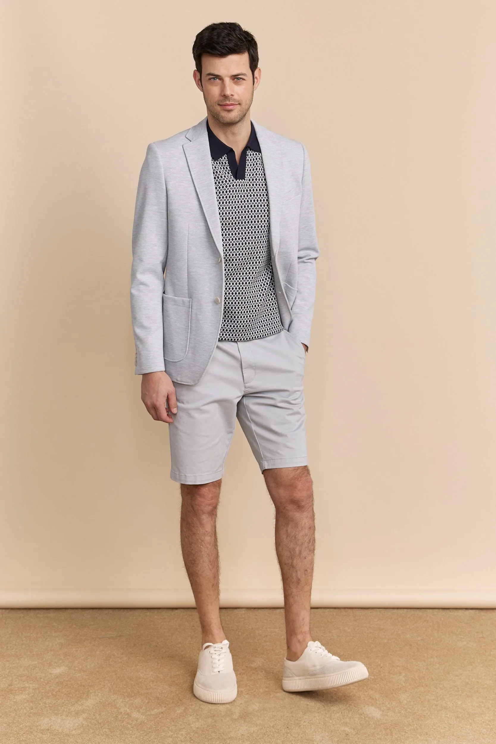 Two tone Fitted knit blazer sold by Tristan Style product image thumbnail 5
