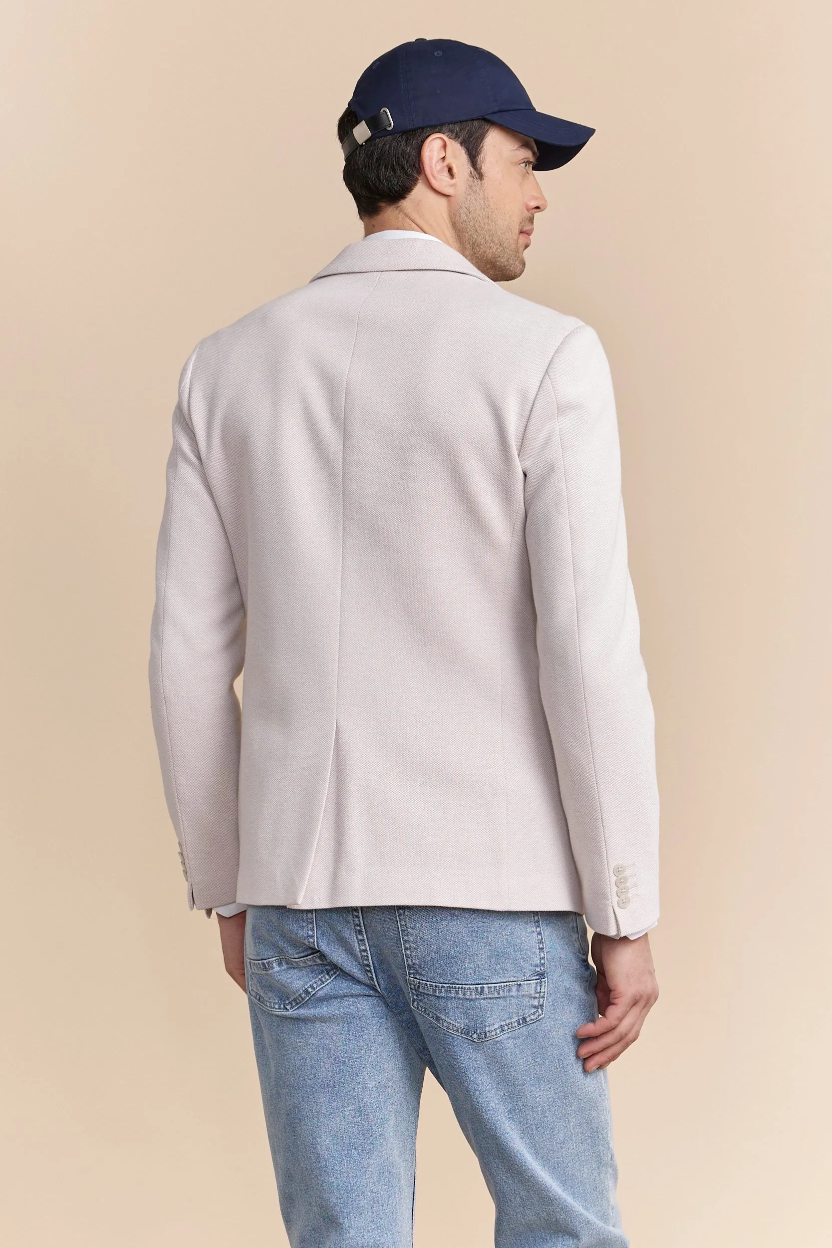 Textured knit blazer sold by Tristan Style product image thumbnail 2