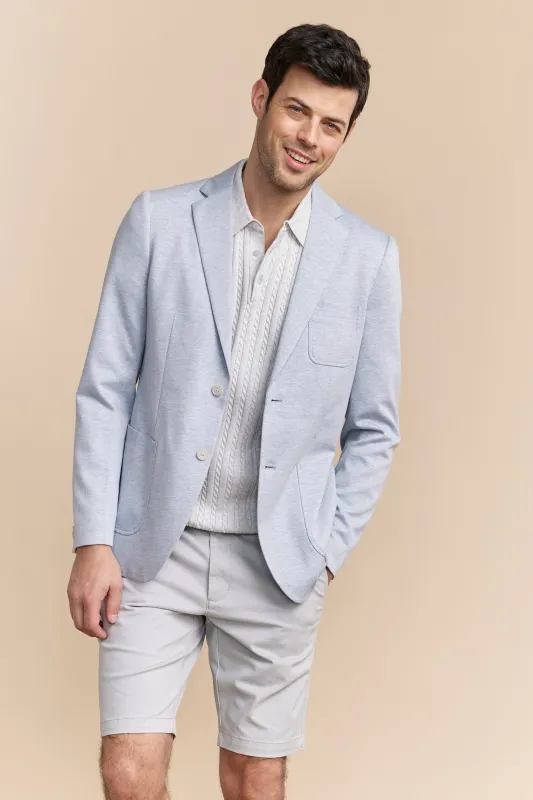 Herringbone knit blazer sold by Tristan Style
