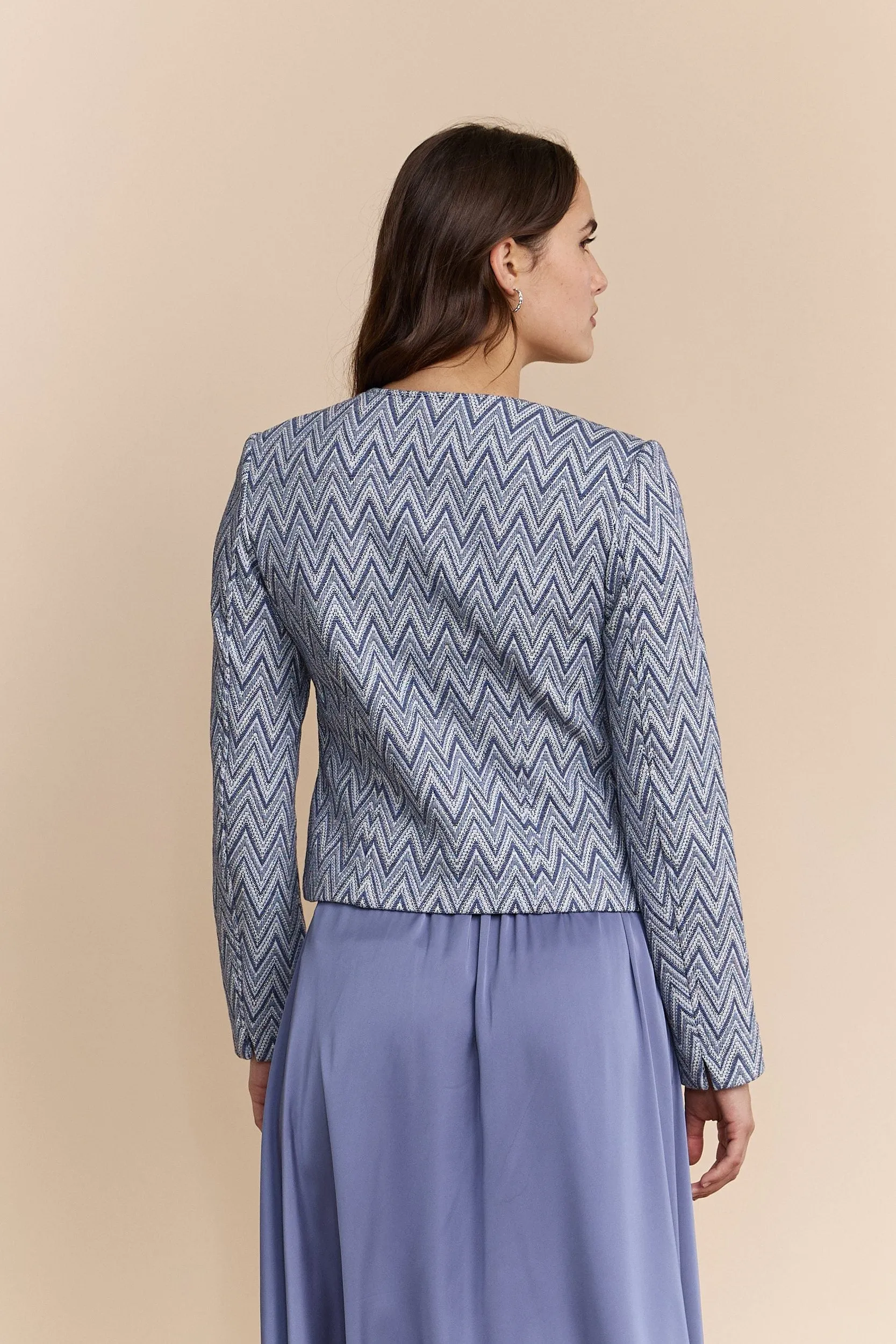 Stretch jacket with zipper sold by Tristan Style product image thumbnail 2