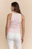 Ribbed sleeveless top with lace sold by Tristan Style