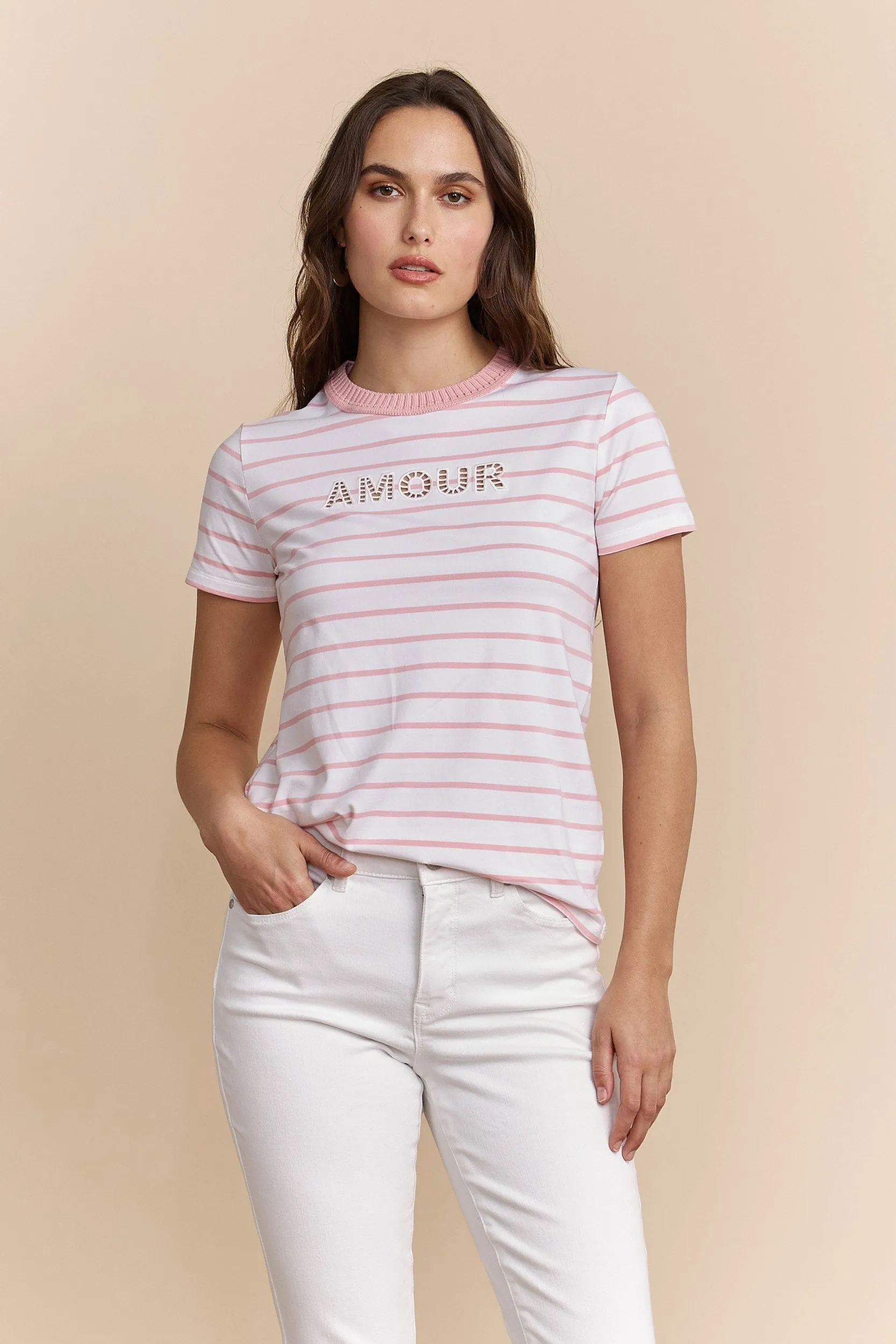 Regular fit embroided t-shirt sold by Tristan Style product image thumbnail 4