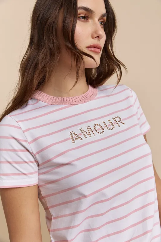 Regular fit embroided t-shirt sold by Tristan Style