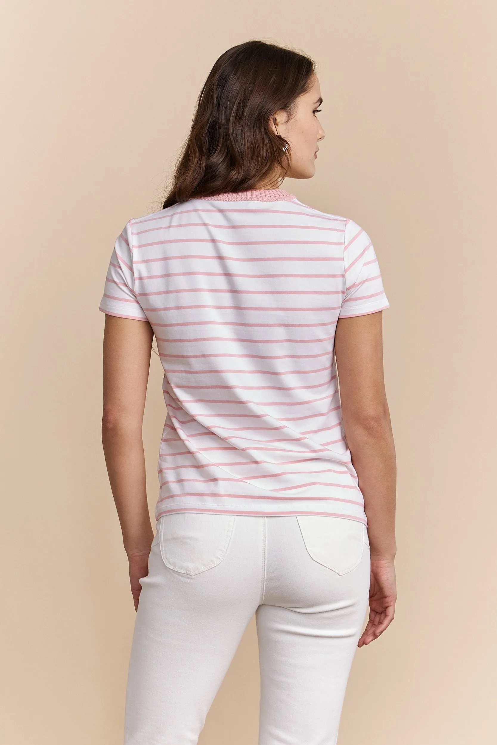 Regular fit embroided t-shirt sold by Tristan Style product image thumbnail 3