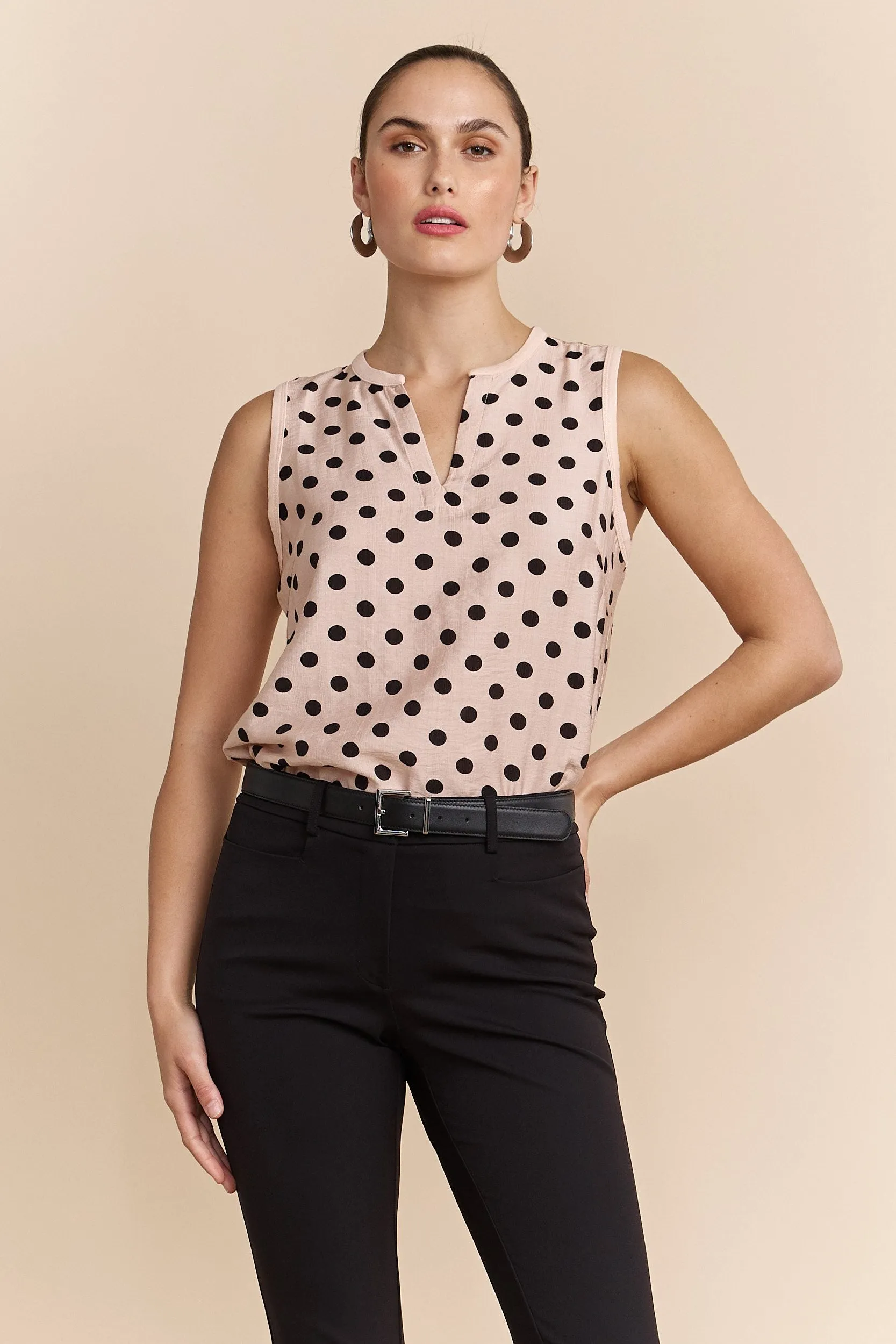 Polka dot top sold by Tristan Style