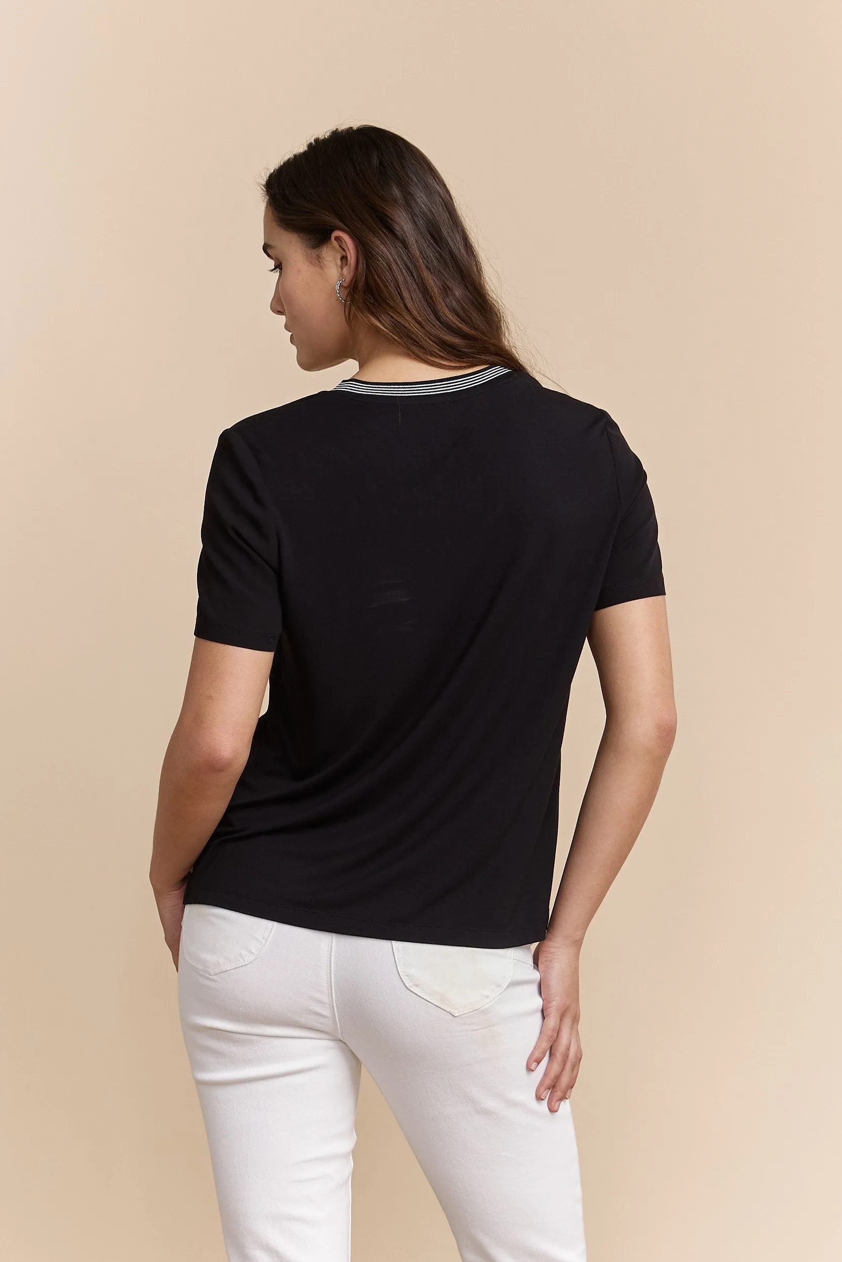 Short-sleeve top with jersey back sold by Tristan Style product image thumbnail 3