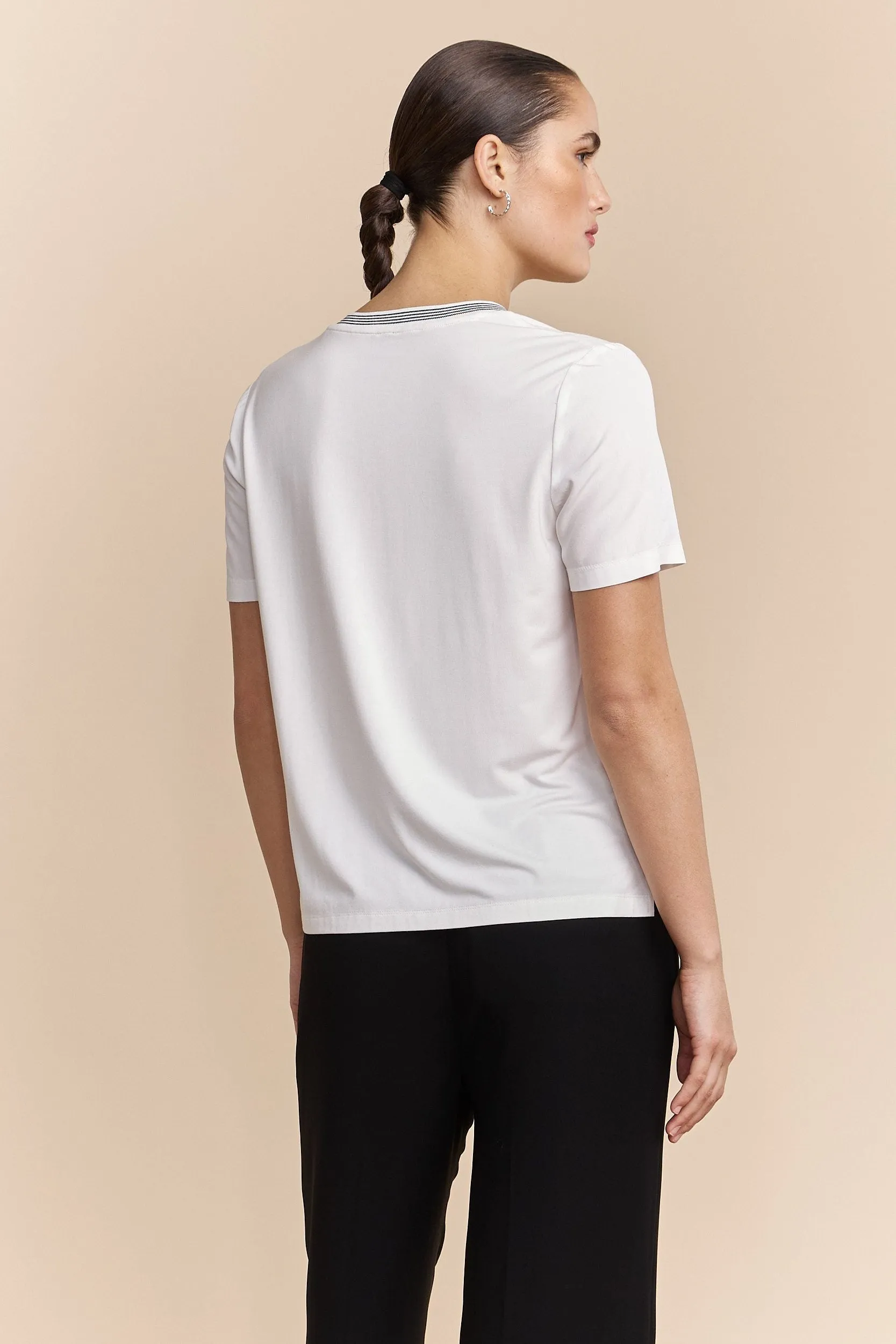 Short-sleeve top with jersey back sold by Tristan Style product image thumbnail 5
