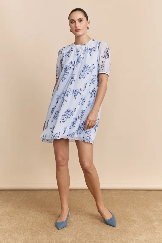 Flowy floral print dress with tied back sold by Tristan Style