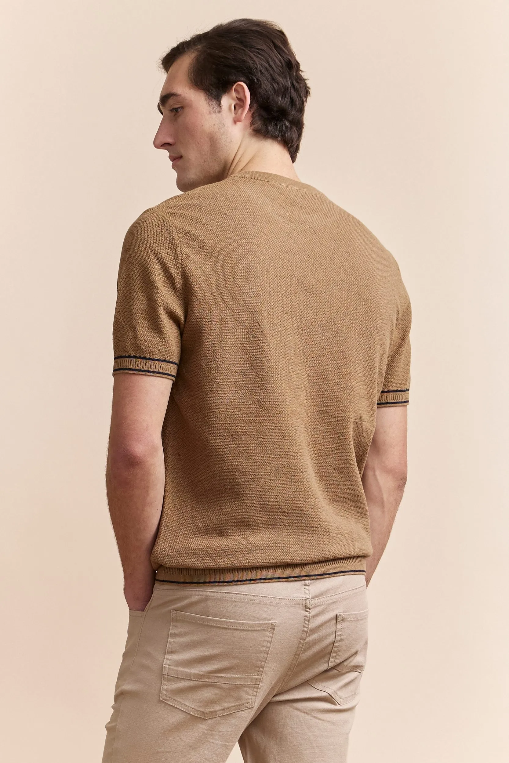 Short sleeves textured sweater sold by Tristan Style product image thumbnail 5