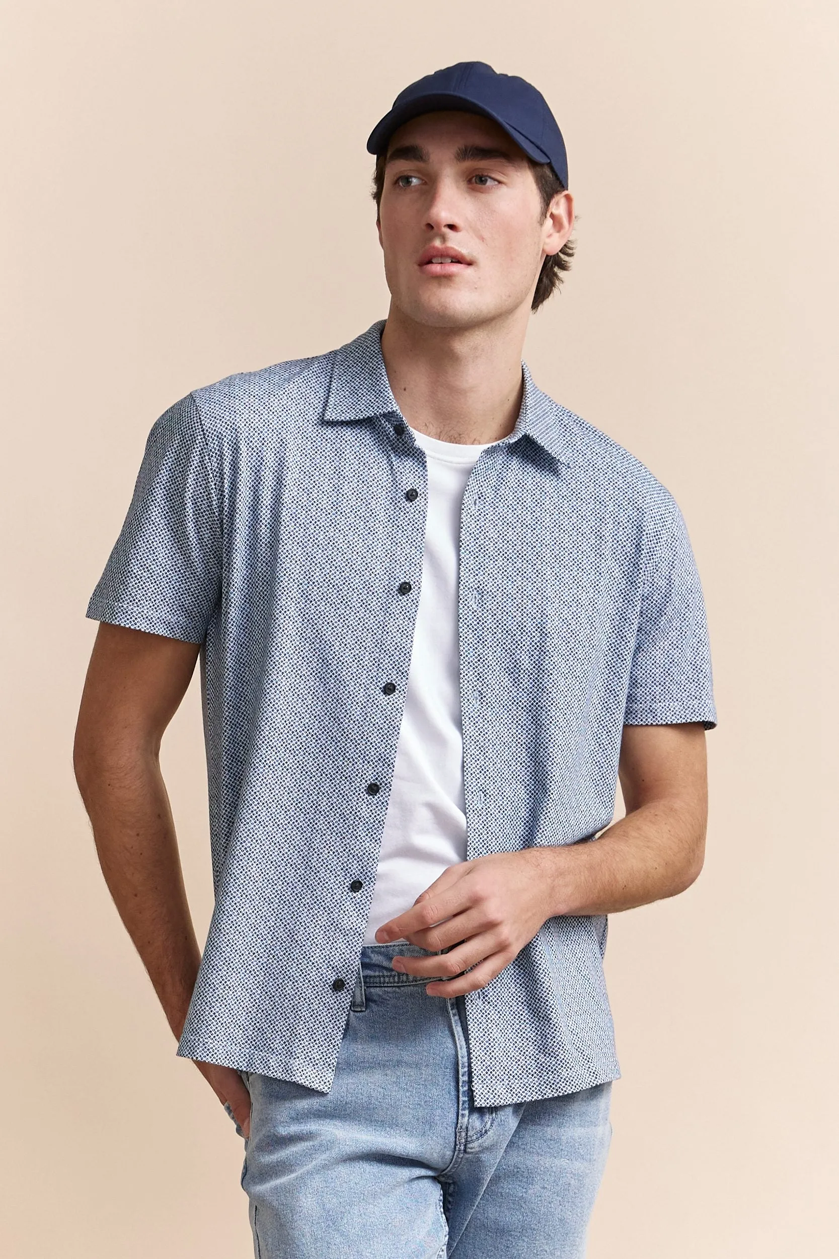 Printed jersey shirt sold by Tristan Style