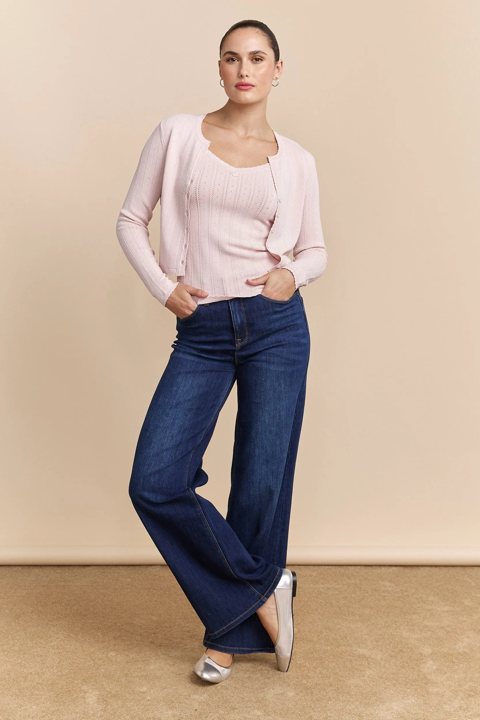 Pointelle knit cardigan sold by Tristan Style product image thumbnail 5