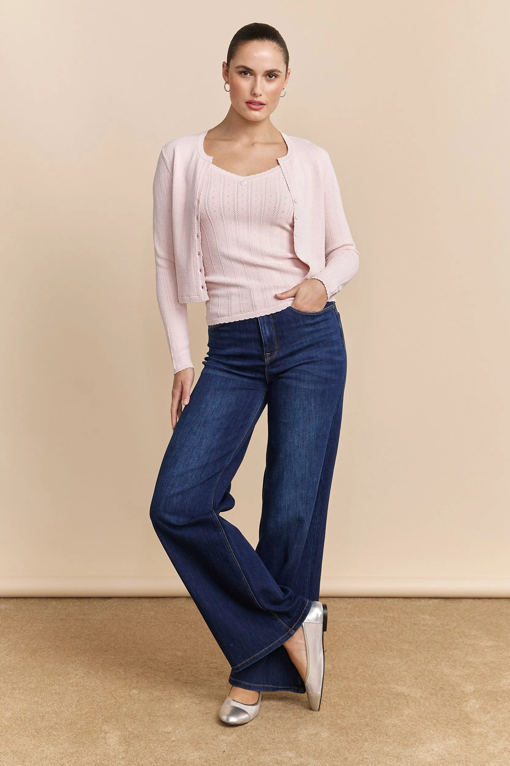 Pointelle knit cami sold by Tristan Style product image thumbnail 5