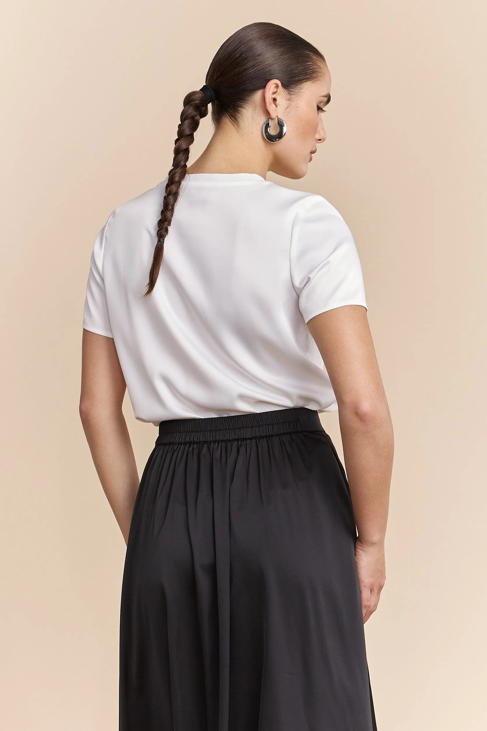 Satin short sleeves top sold by Tristan Style product image thumbnail 4