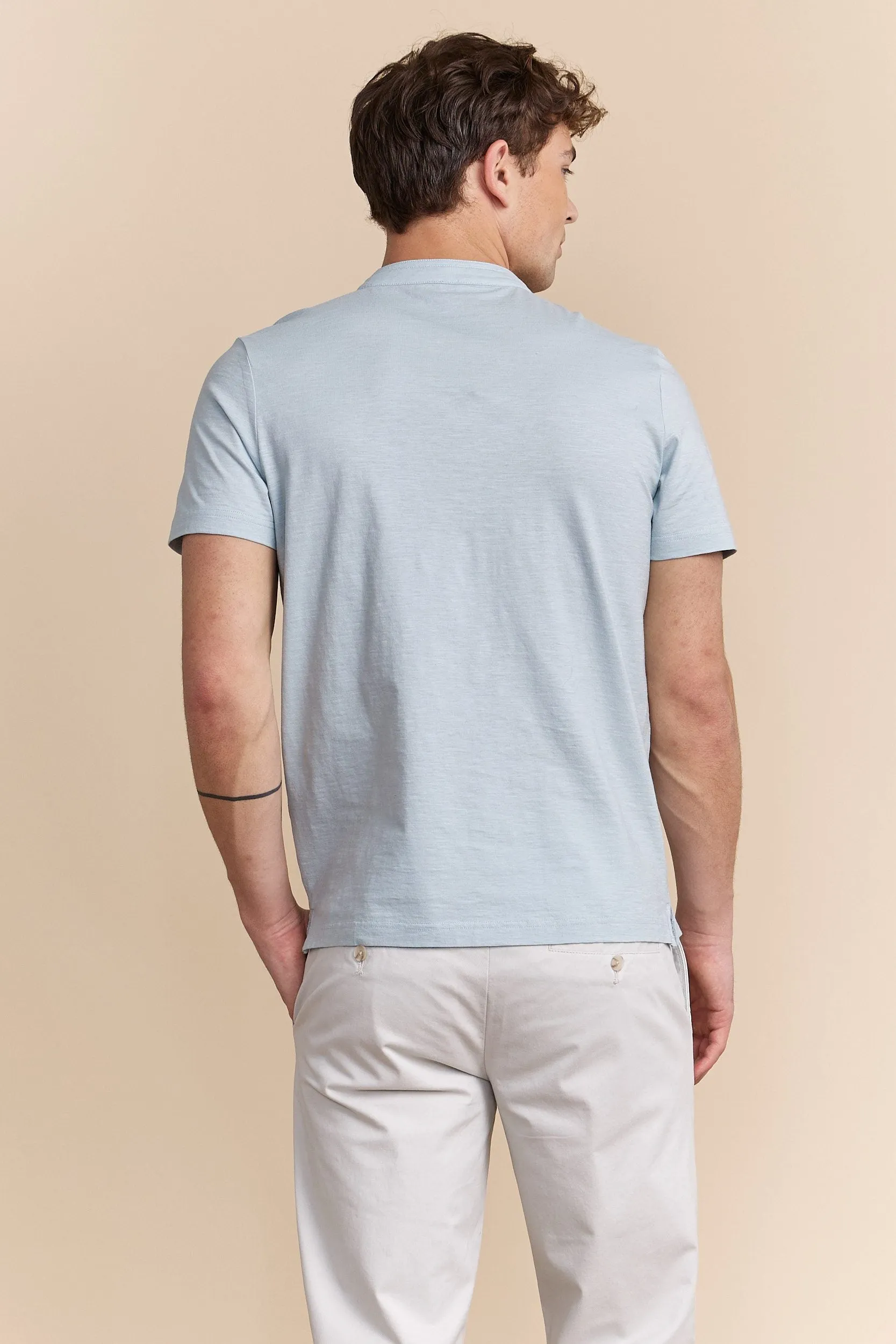 Henley t-shirt with pocket sold by Tristan Style product image thumbnail 4