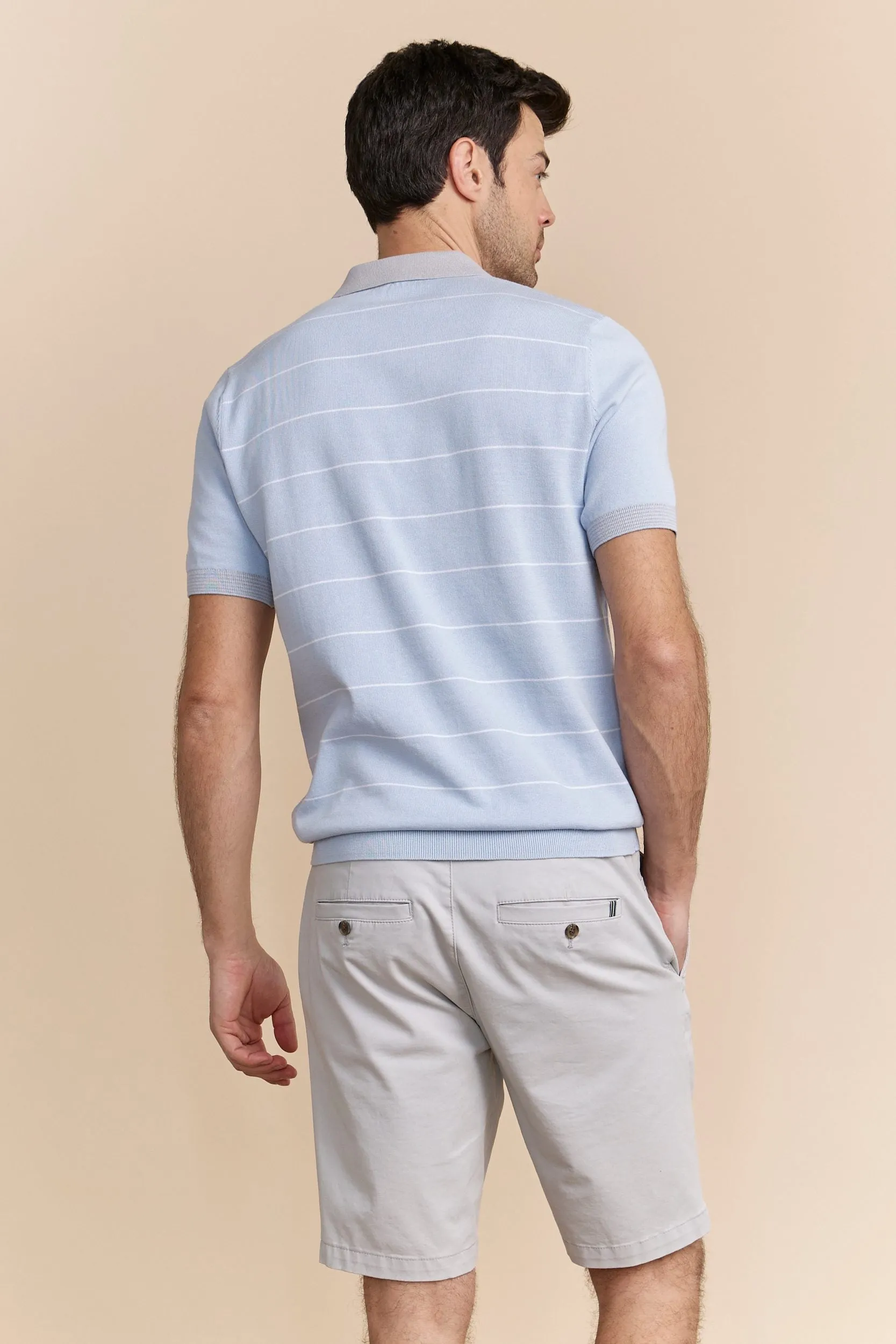 Stripes blocking knitted polo sold by Tristan Style product image thumbnail 3
