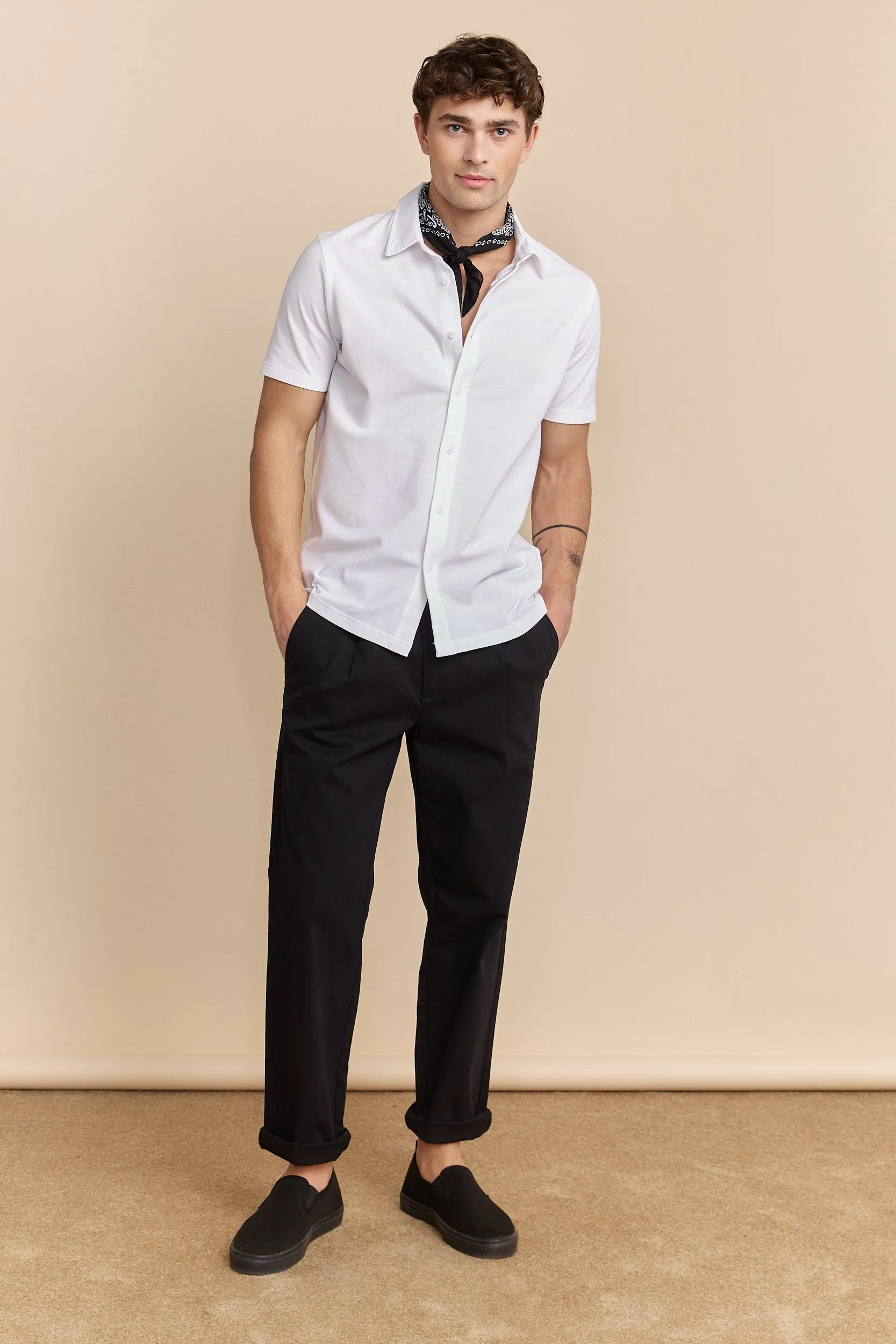 Short sleeves pique shirt sold by Tristan Style product image thumbnail 5