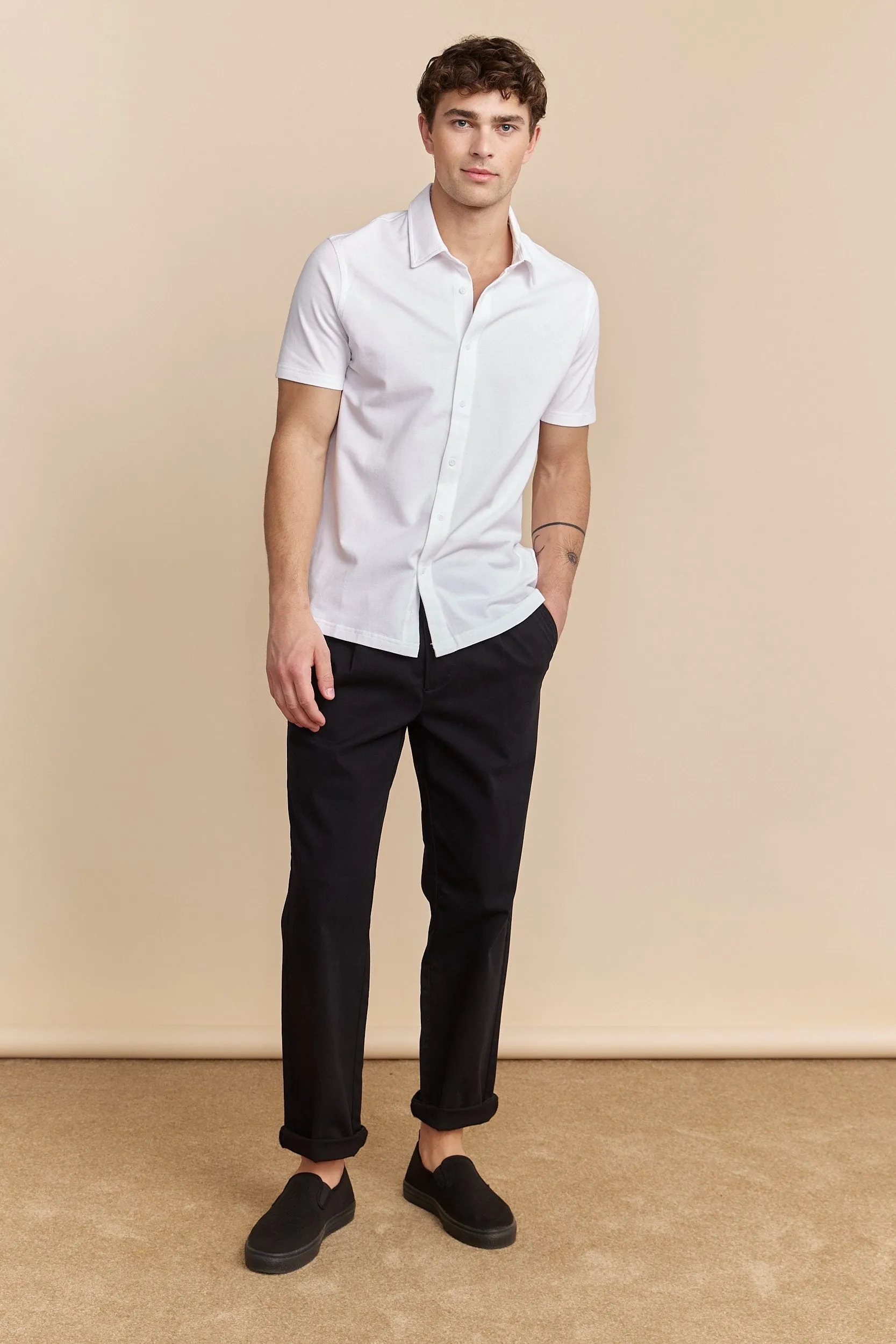 Short sleeves pique shirt sold by Tristan Style product image thumbnail 4