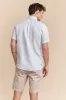 Semi-fitted short sleeve linen shirt sold by Tristan Style