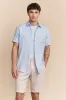 Semi-fitted short sleeve linen shirt sold by Tristan Style