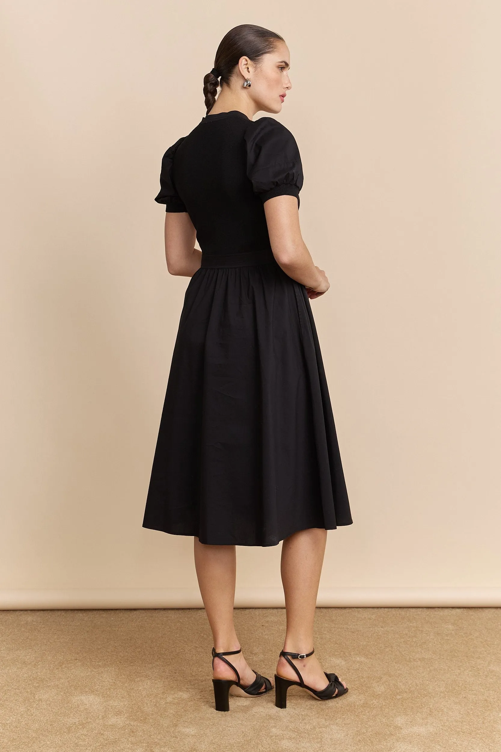 Fit & flare dress with puffy sleeves sold by Tristan Style product image thumbnail 2