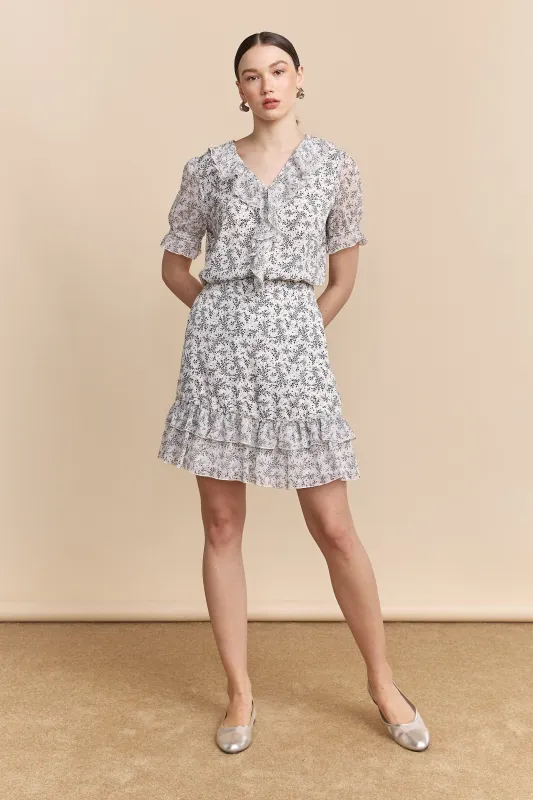 Floral printed skirt with frills sold by Tristan Style