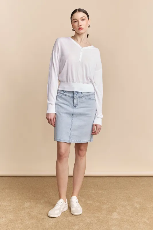Denim skirt sold by Tristan Style