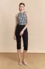 High waist capri with slit sold by Tristan Style