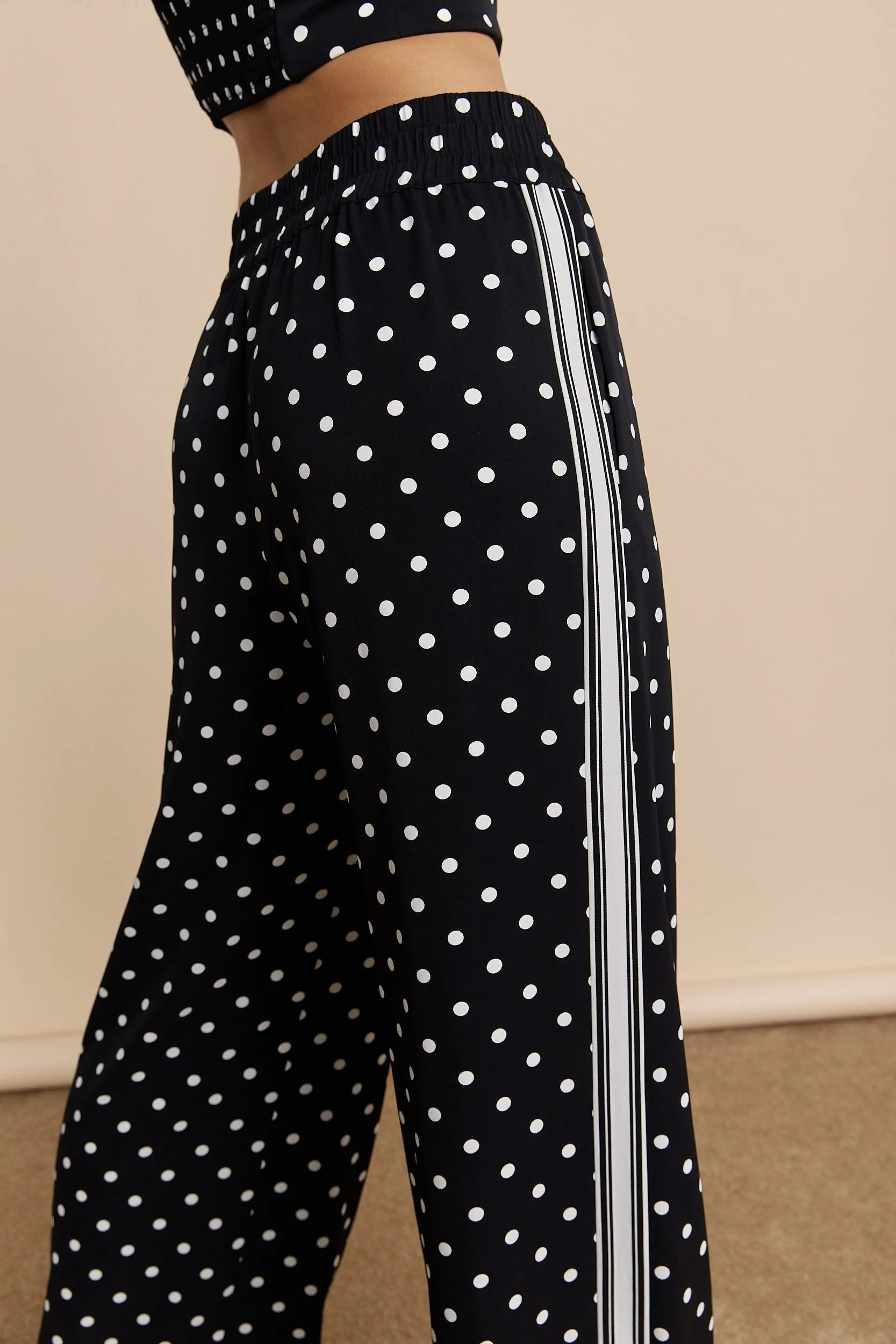 Polka dot wide leg pants sold by Tristan Style product image thumbnail 3