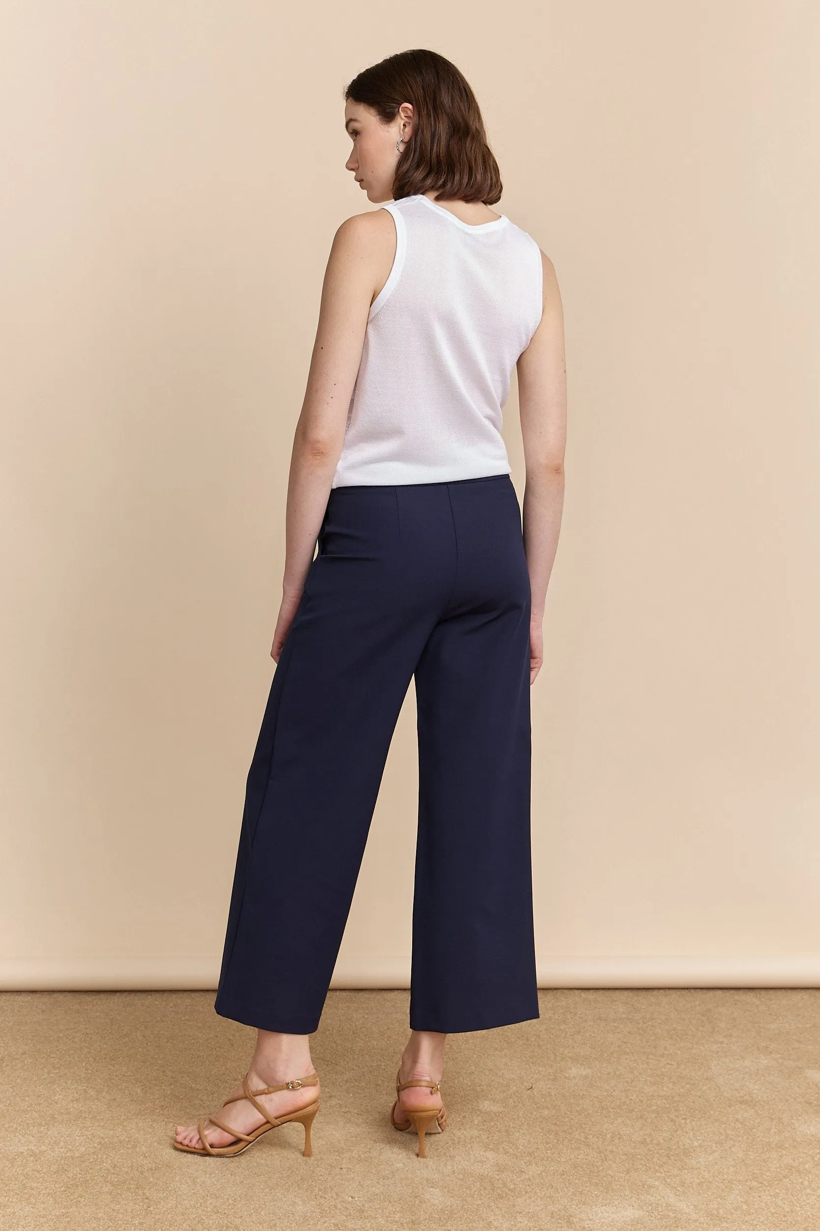Wide leg high waist cropped pant sold by Tristan Style product image thumbnail 2