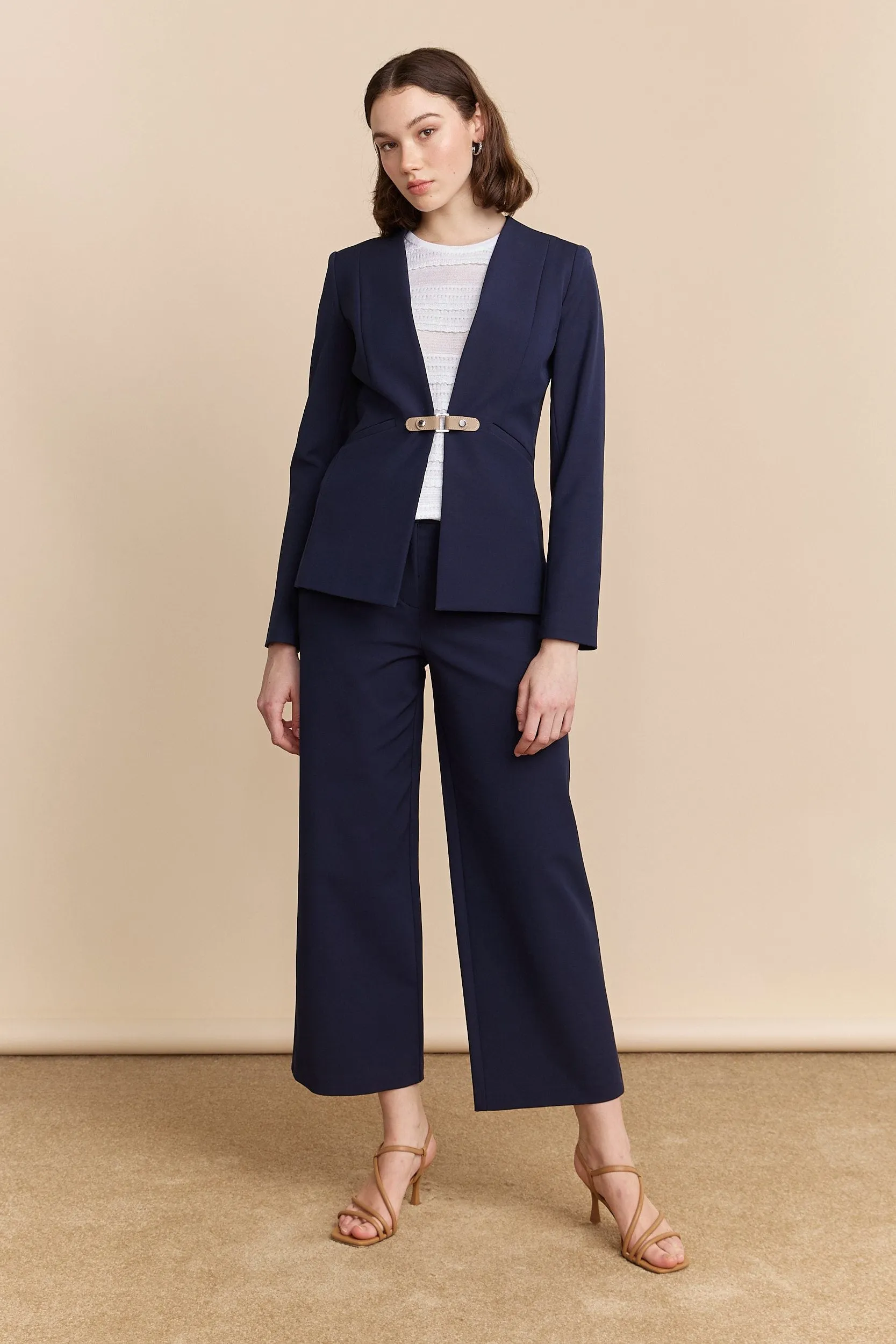 Wide leg high waist cropped pant sold by Tristan Style product image thumbnail 4