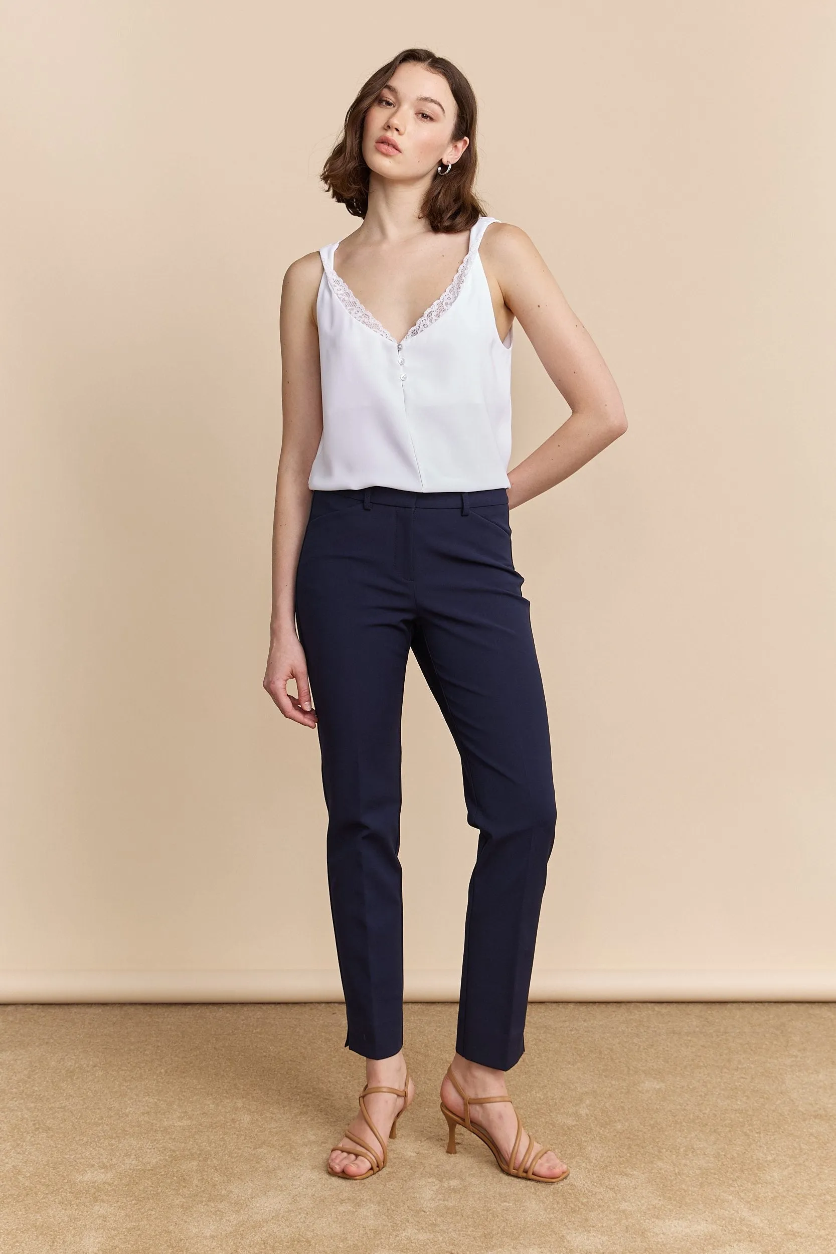 Straight cropped pants sold by Tristan Style