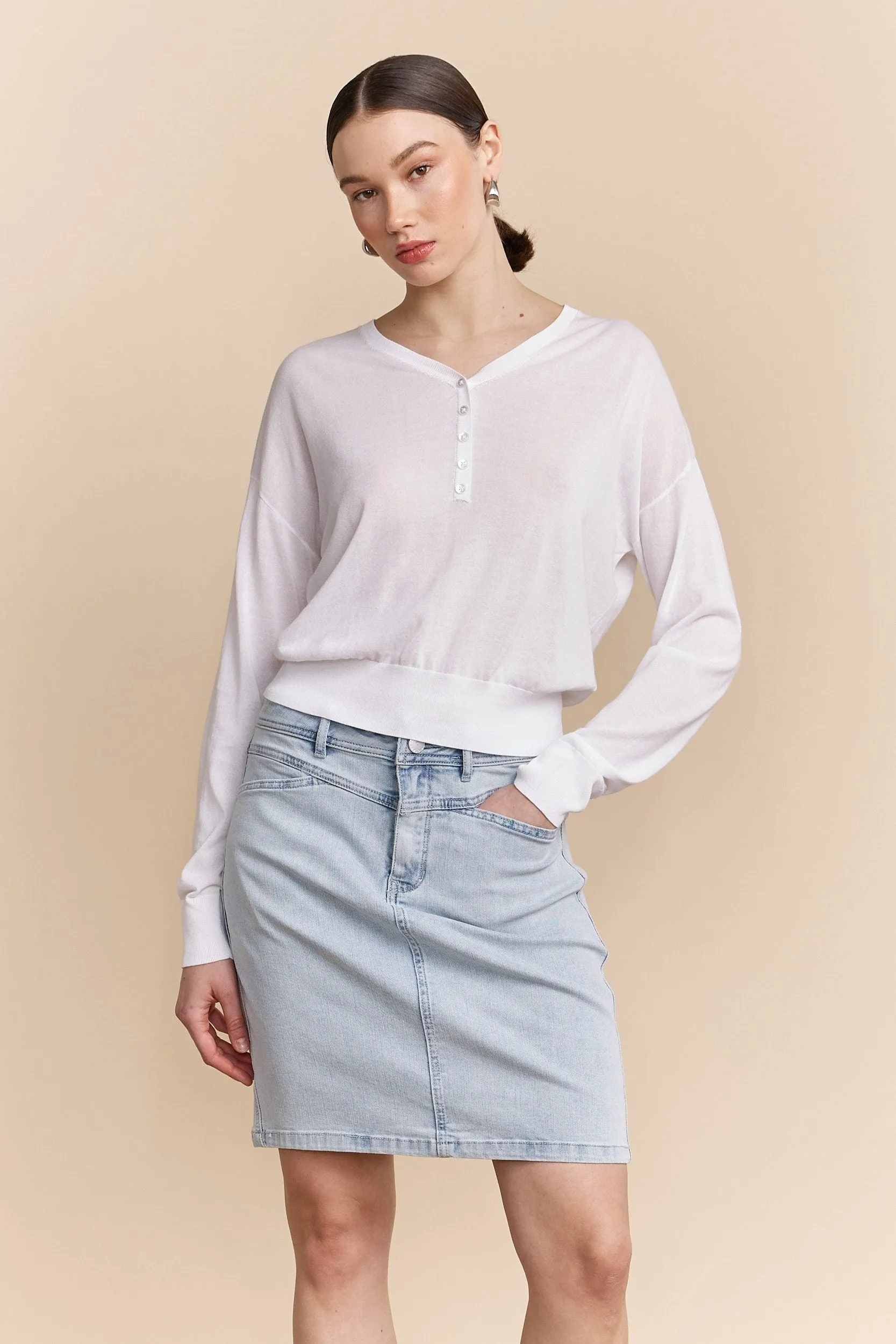 Lightweight knit sweater sold by Tristan Style