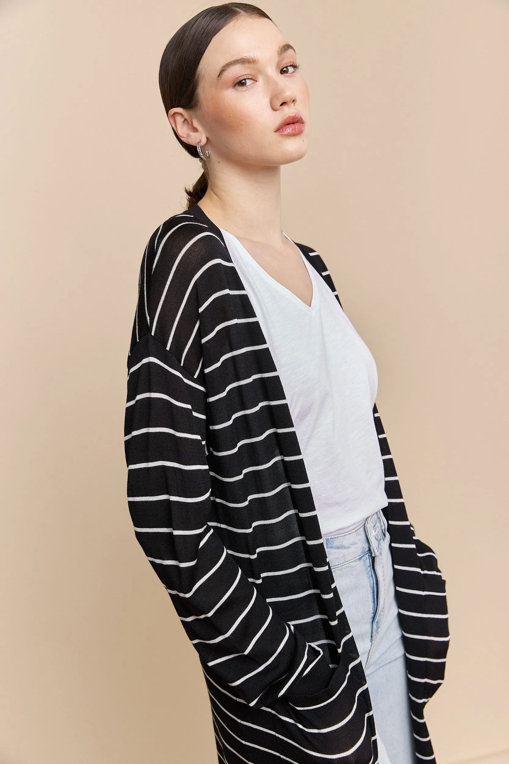 Long knit cardigan sold by Tristan Style product image thumbnail 3