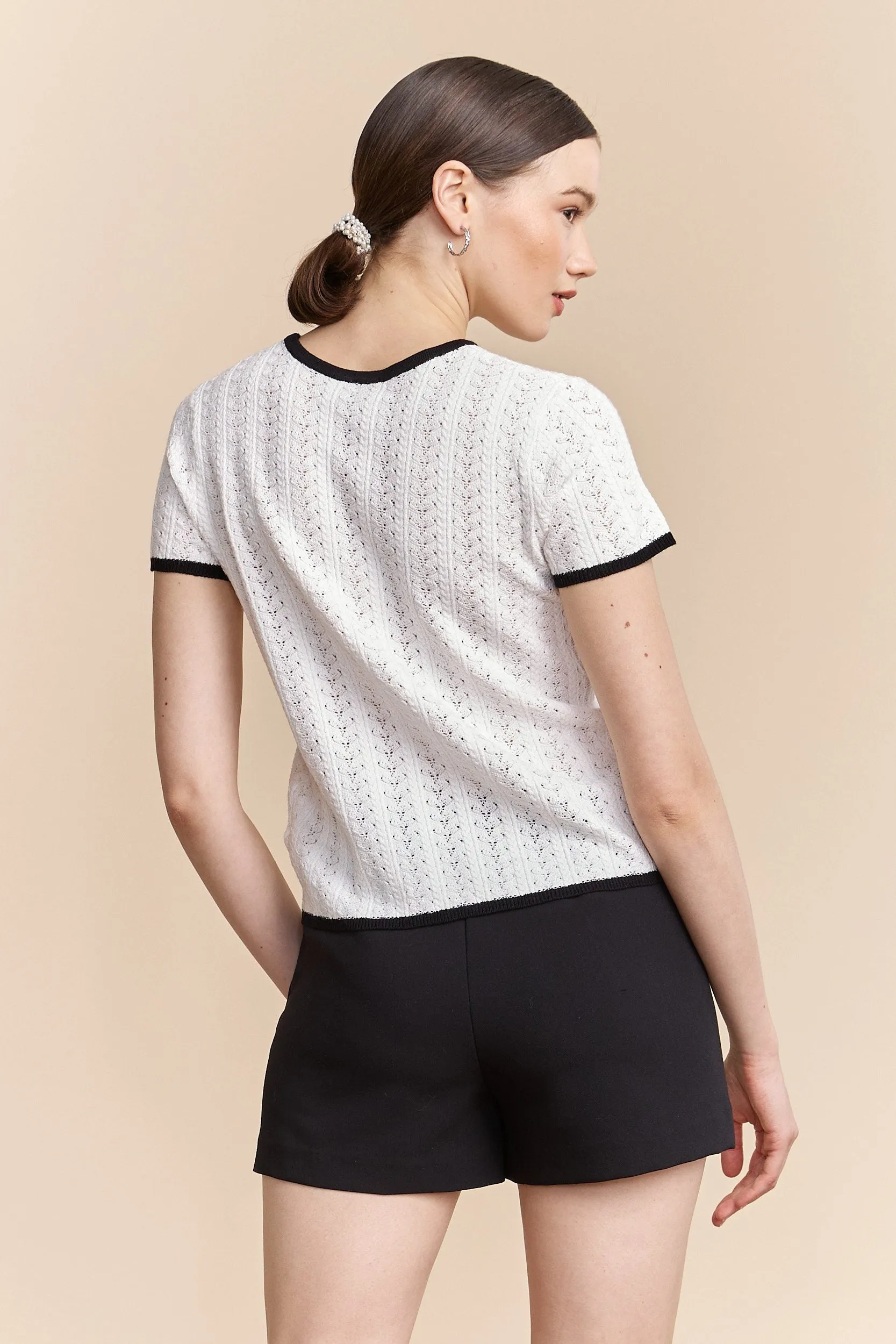 Knit t-shirt sold by Tristan Style product image thumbnail 2