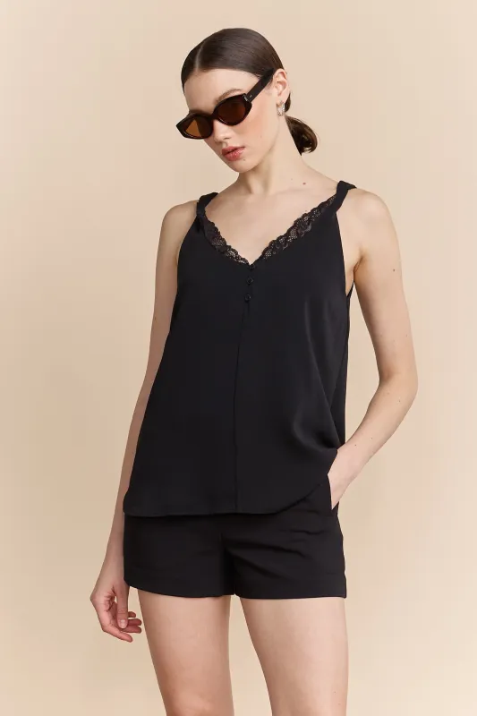 Sleeveless top with lace details sold by Tristan Style