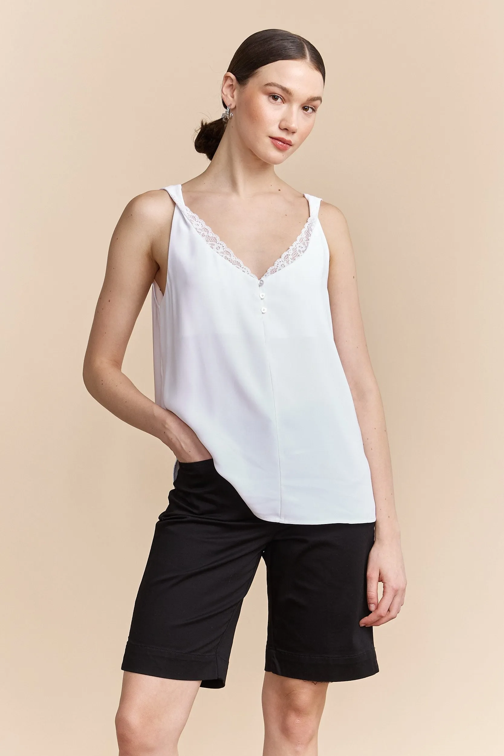 Sleeveless top with lace details sold by Tristan Style product image thumbnail 2
