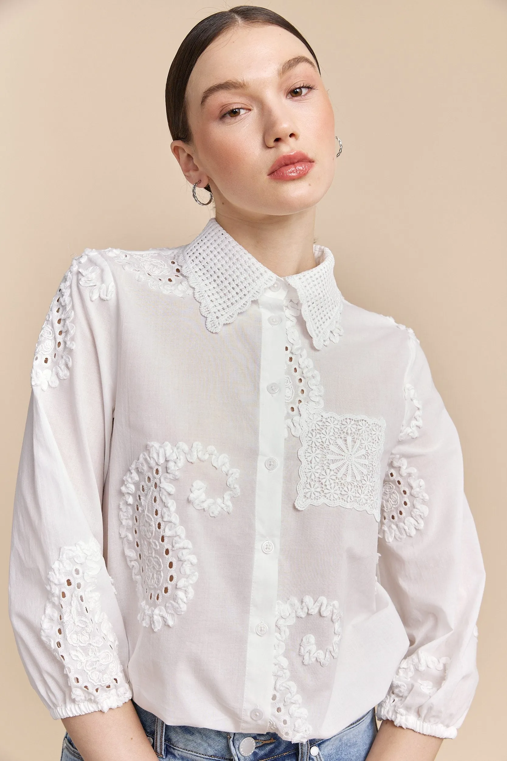 Loose shirt with drawstring sold by Tristan Style