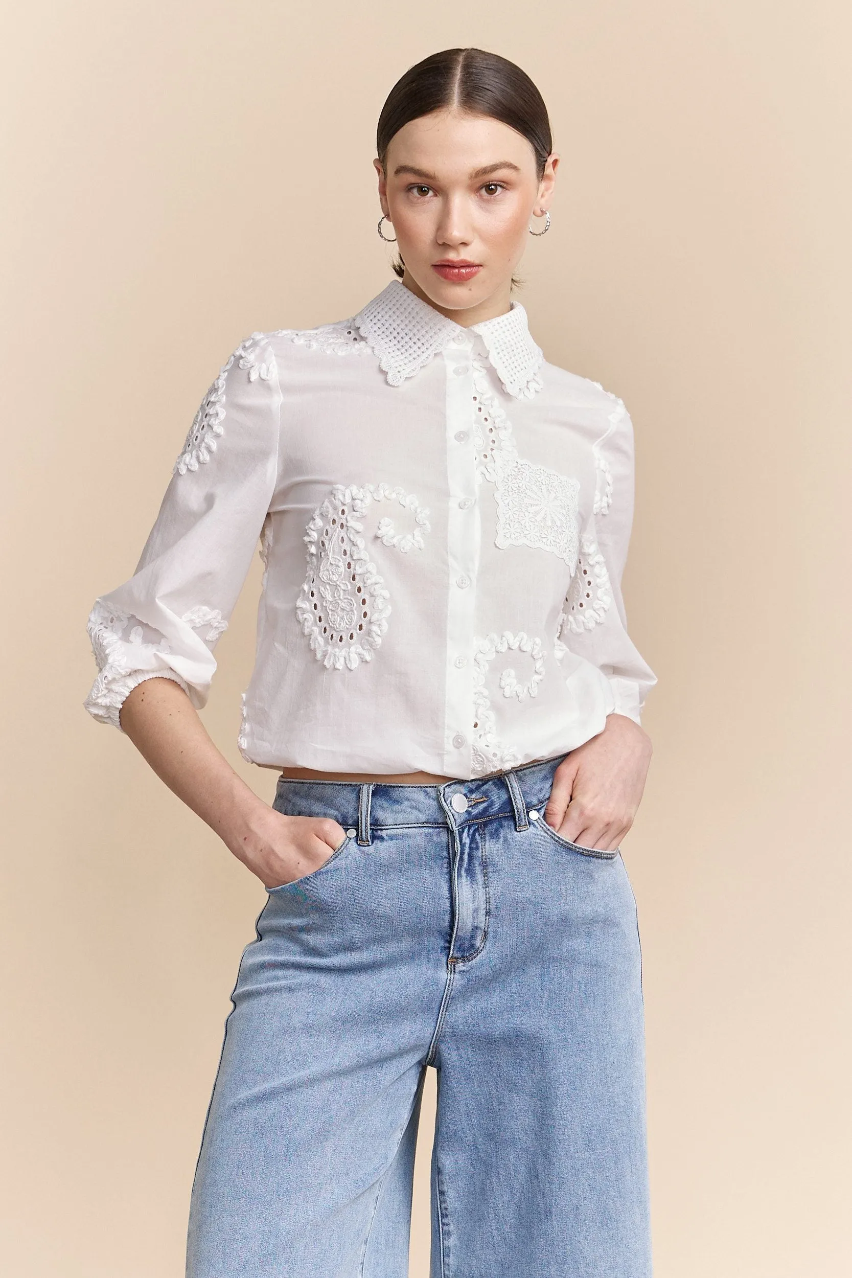 Loose shirt with drawstring sold by Tristan Style product image thumbnail 3