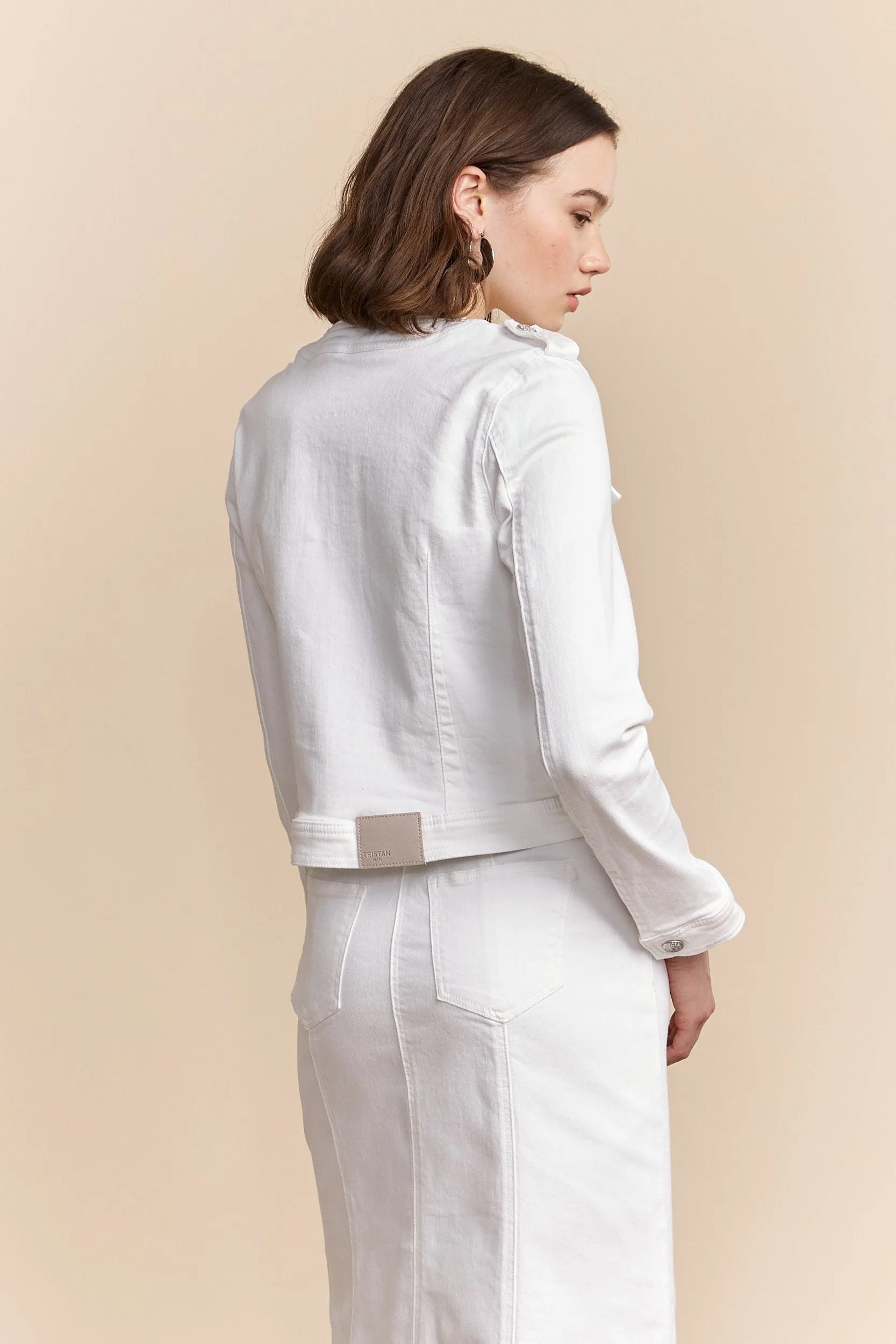 Denim casual jacket sold by Tristan Style product image thumbnail 2