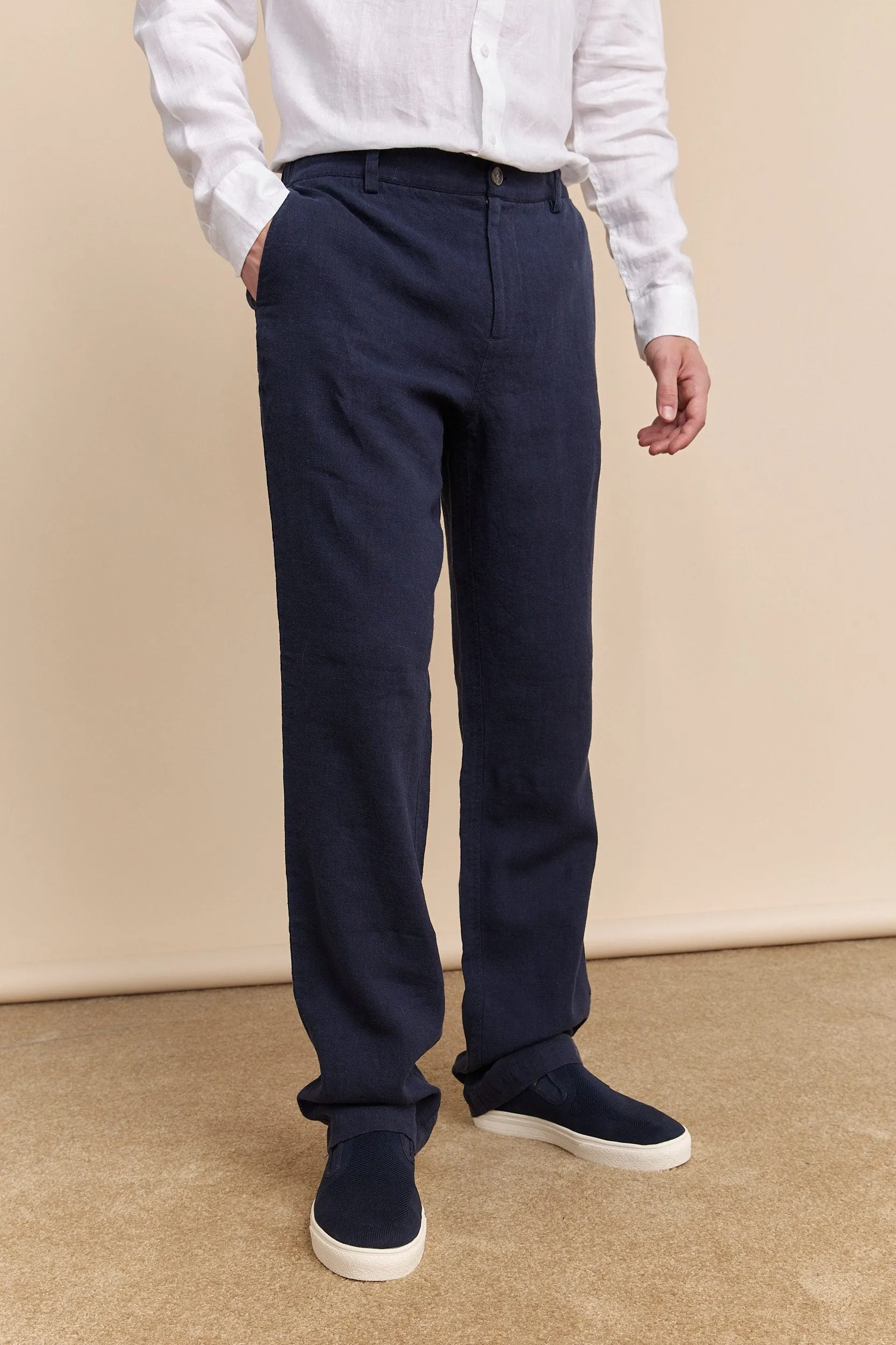 Linen pant with elastic sides sold by Tristan Style product image thumbnail 5