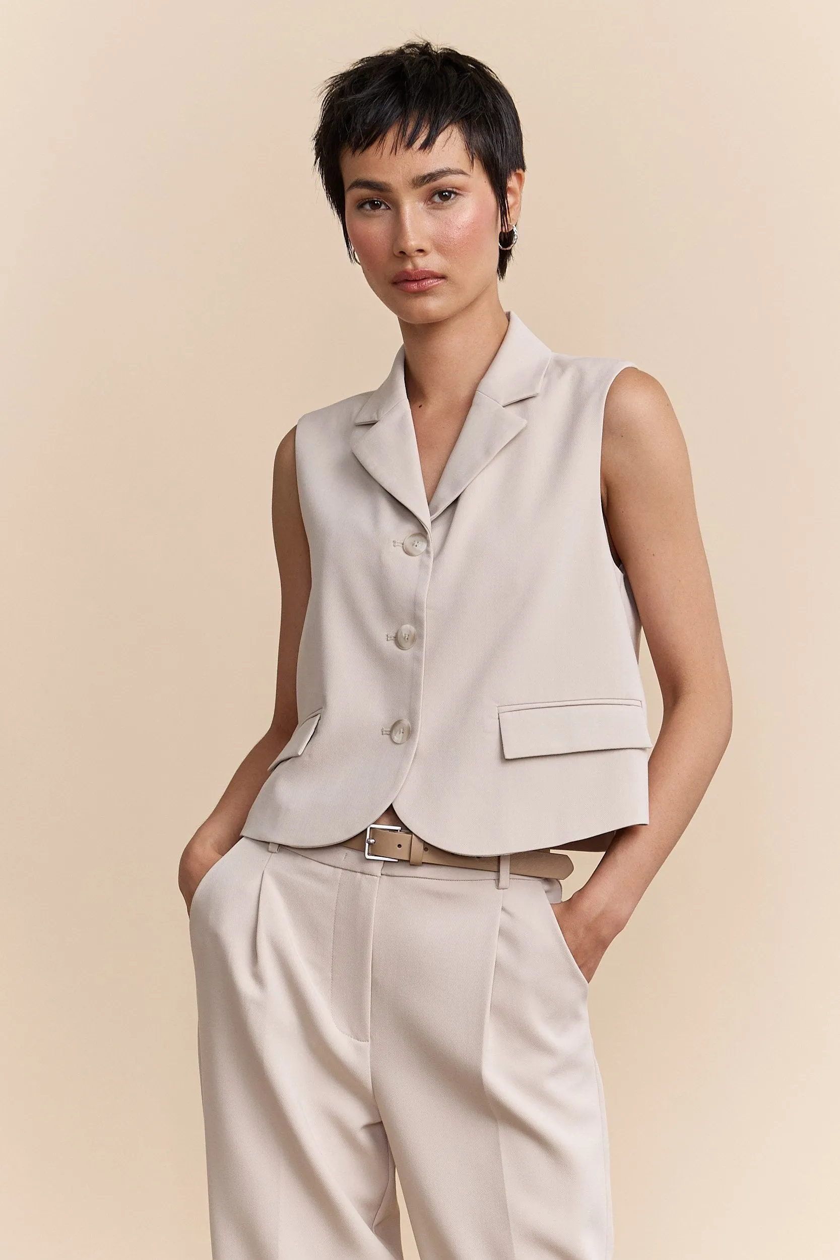 Sleeveless vest sold by Tristan Style product image thumbnail 4