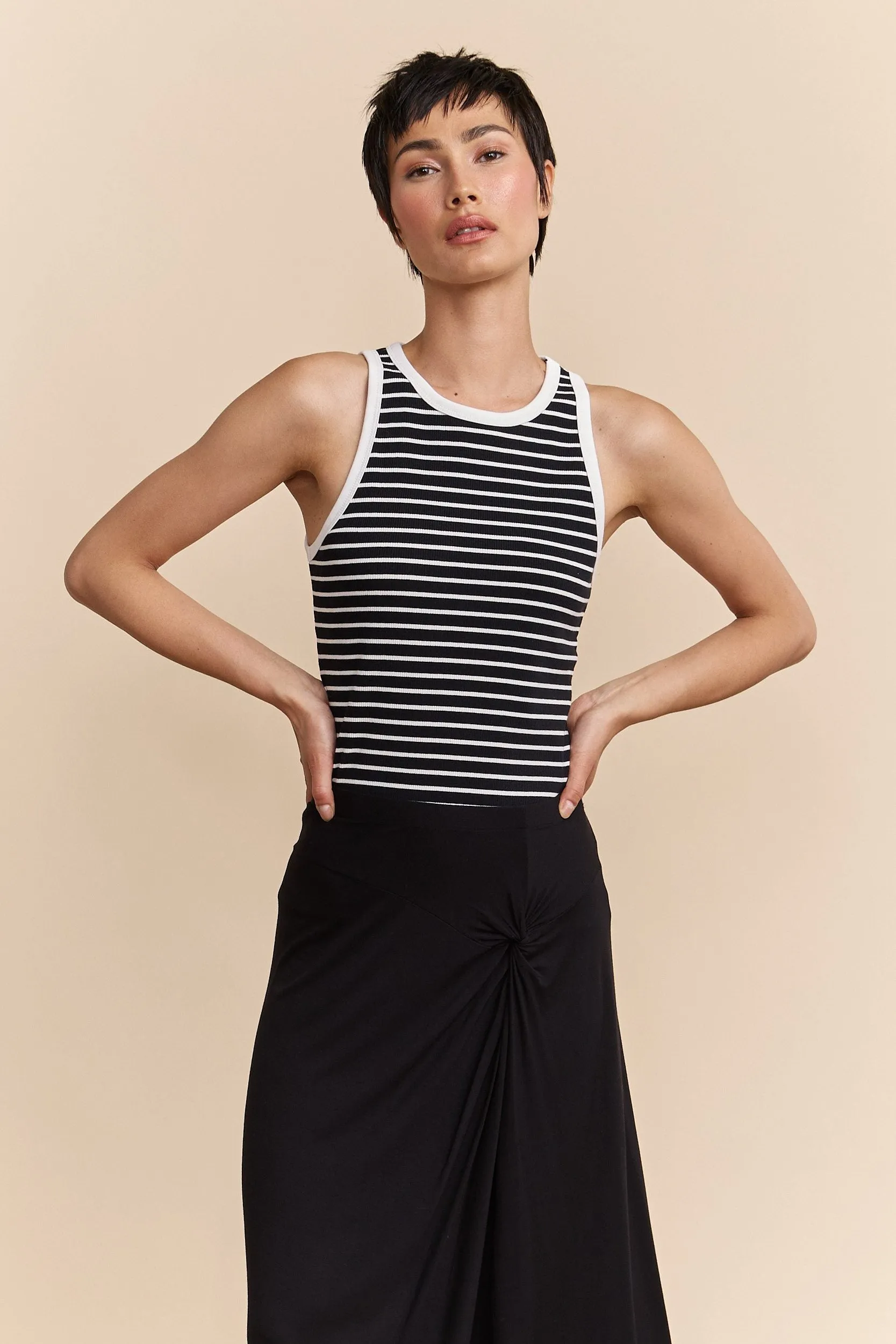 Striped sleeveless tank top sold by Tristan Style product image thumbnail 4