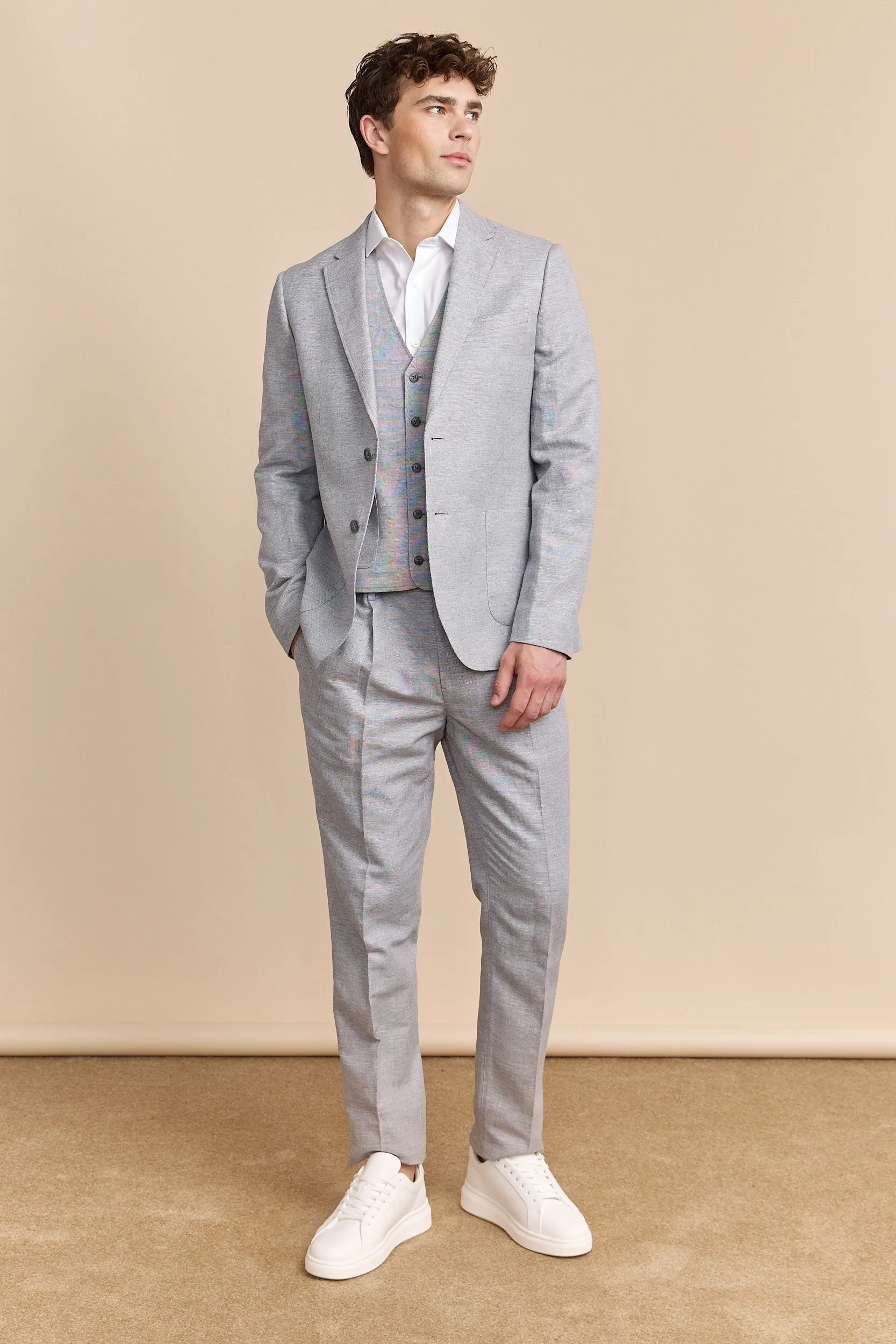 Linen pant with pleats & side buckles sold by Tristan Style product image thumbnail 5