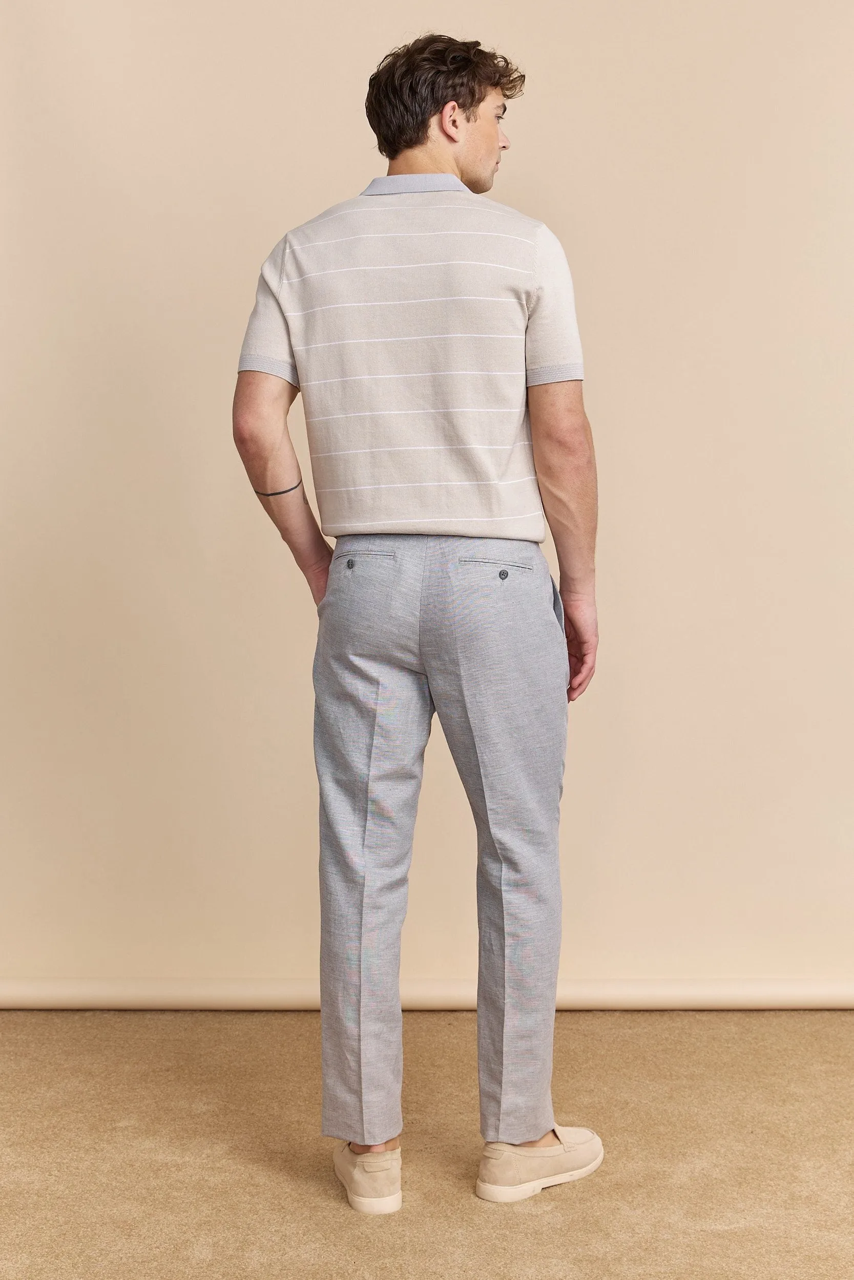 Linen pant with pleats & side buckles sold by Tristan Style product image thumbnail 2