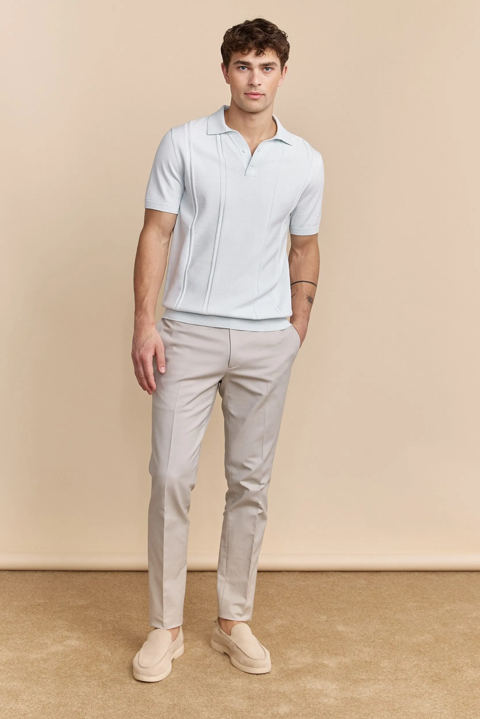 Textured vertical stripes polo sold by Tristan Style product image thumbnail 4