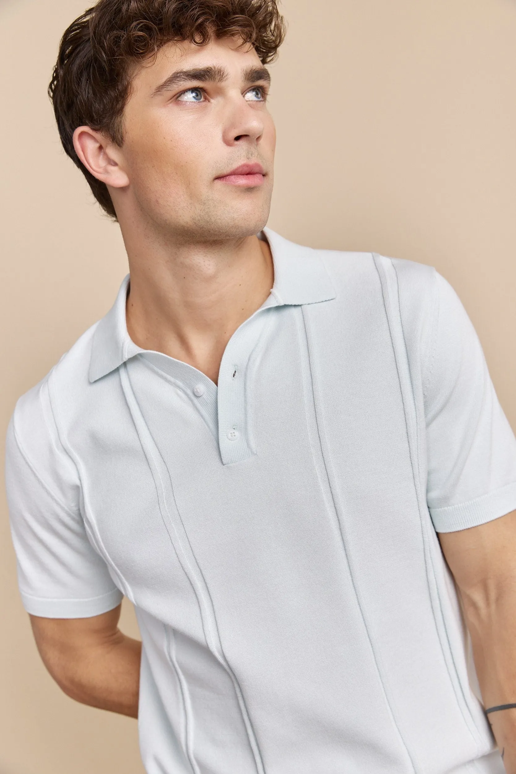 Textured vertical stripes polo sold by Tristan Style product image thumbnail 3